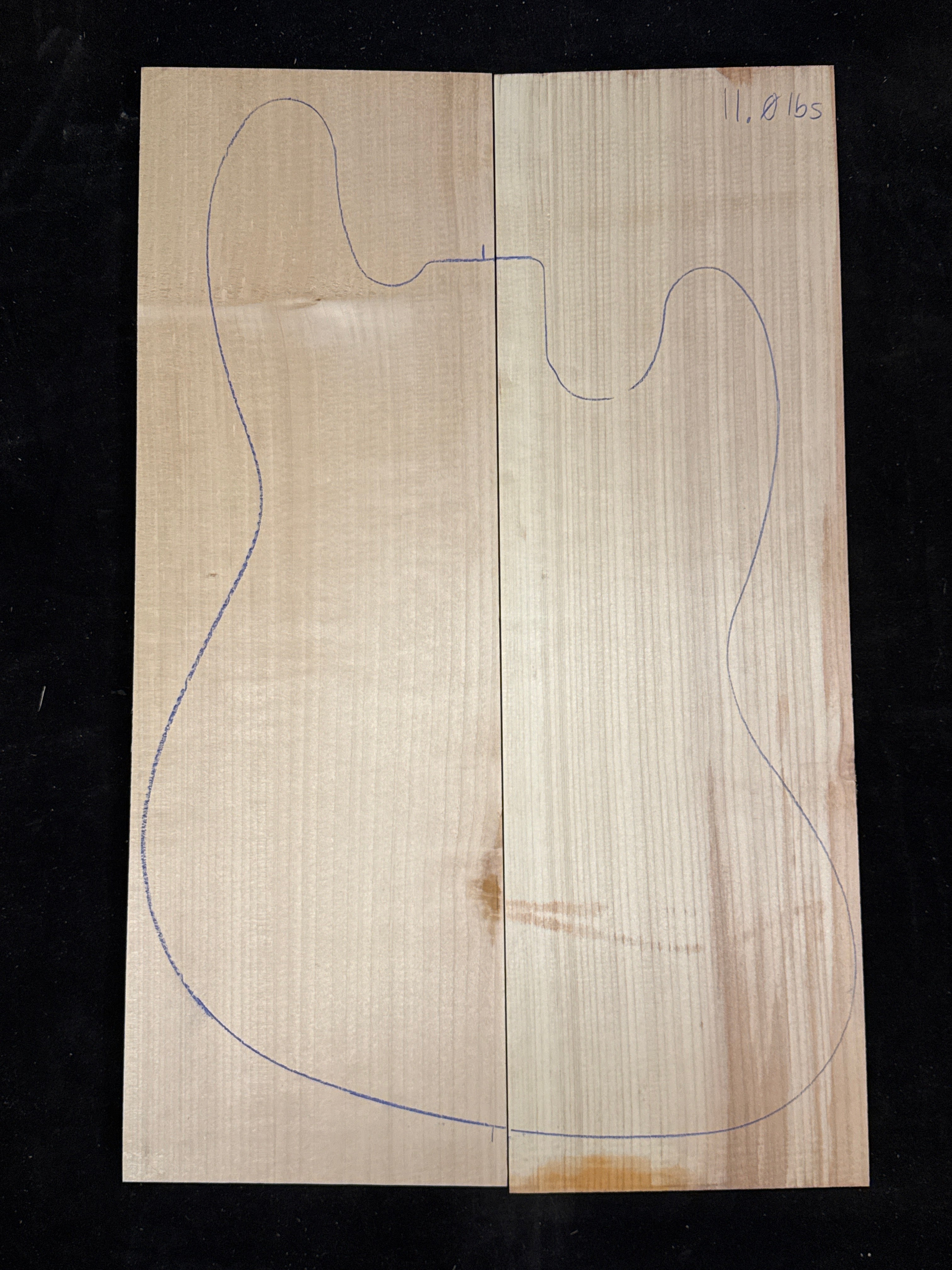 Alder 2-Piece Electric Guitar/Bass Body Blank 09