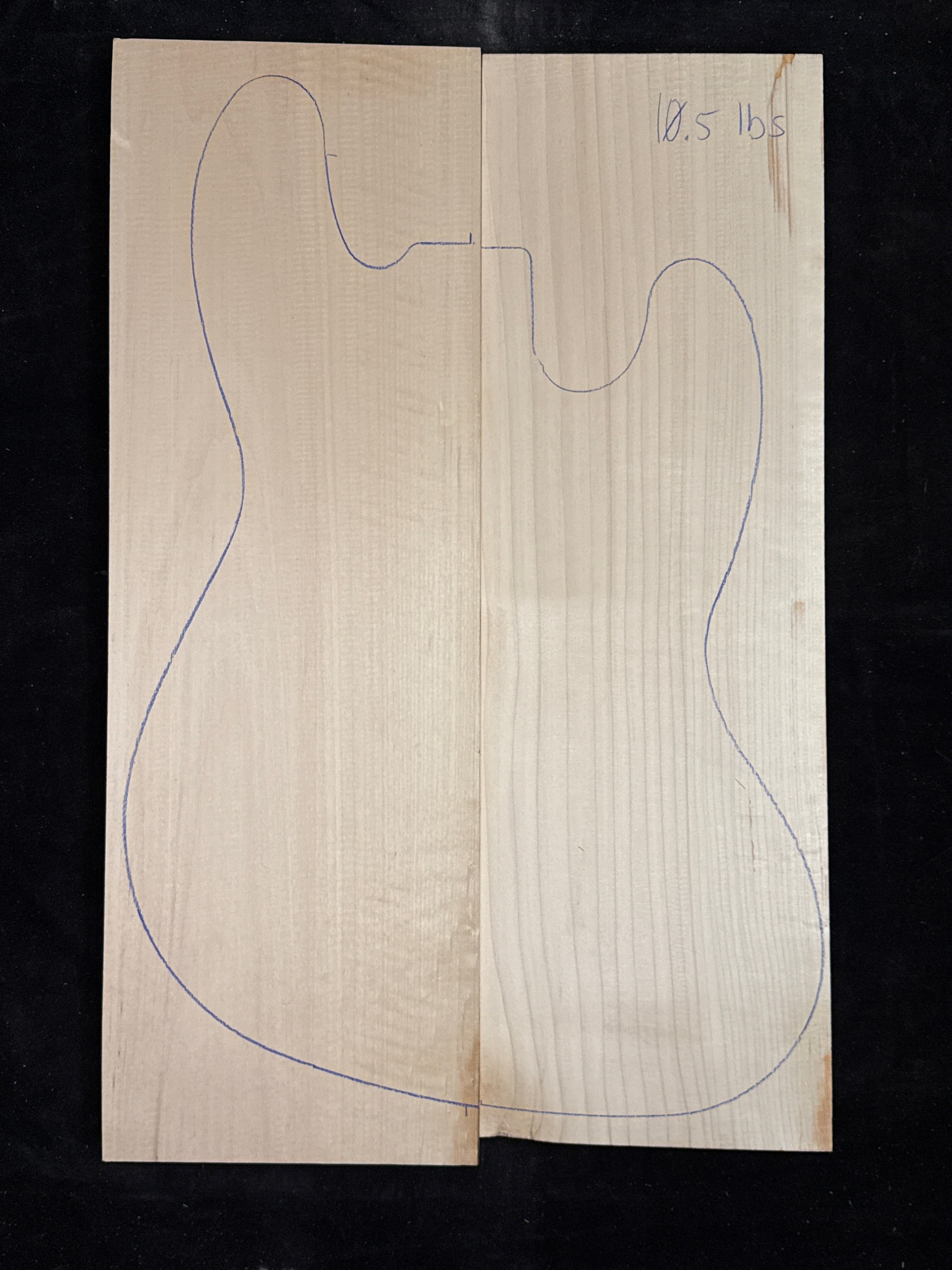 Alder 2-Piece Electric Guitar/Bass Body Blank 07