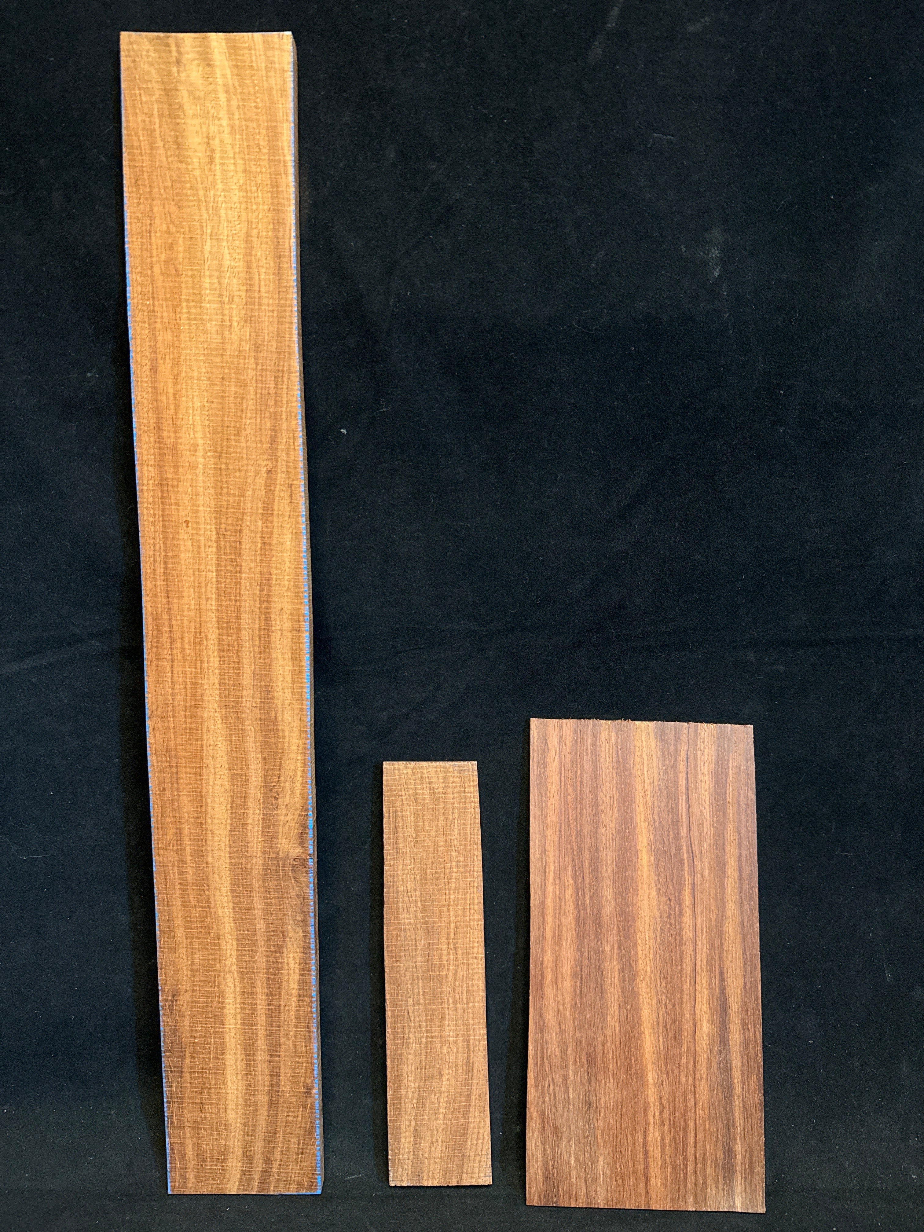 Andaman Padauk Acoustic Guitar Fingerboard, Bridge & Headplate Bundle 01