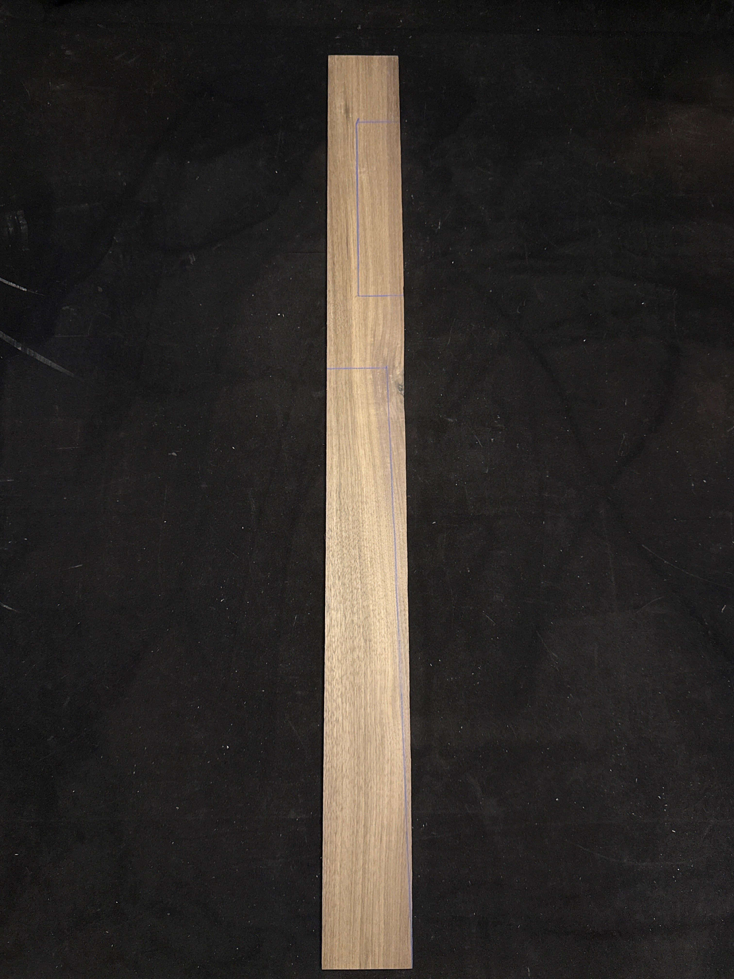 Black Walnut Guitar Fingerboard and Bridge Blank 03