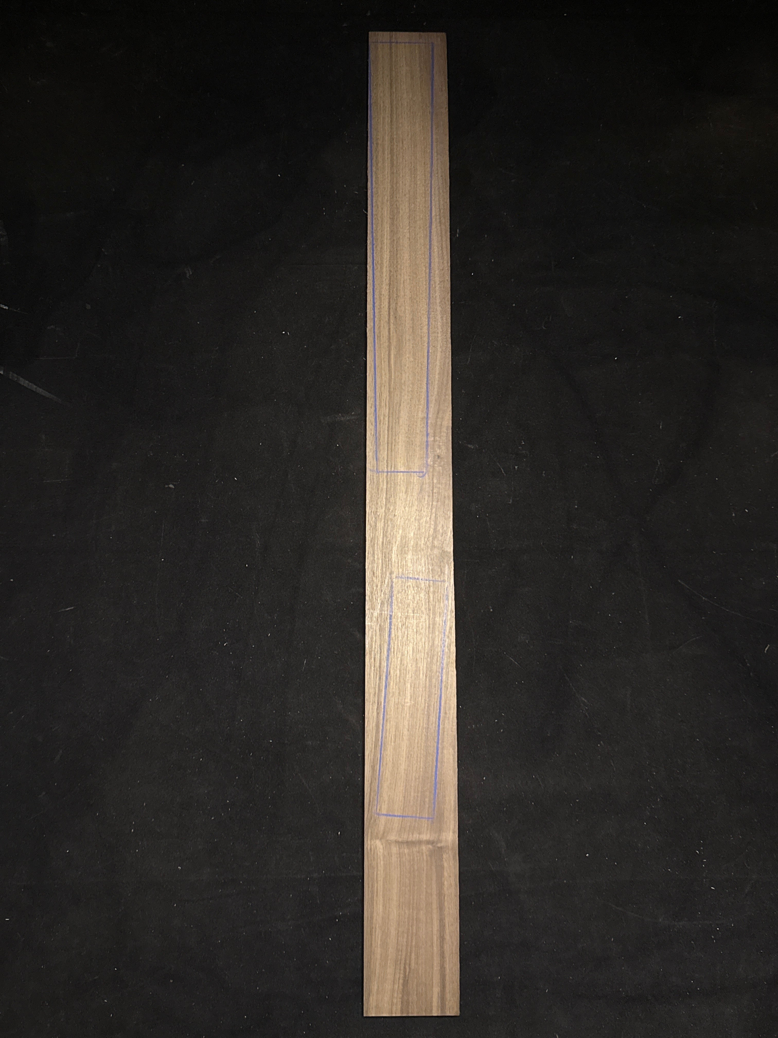 Black Walnut Guitar Fingerboard and Bridge Blank 01