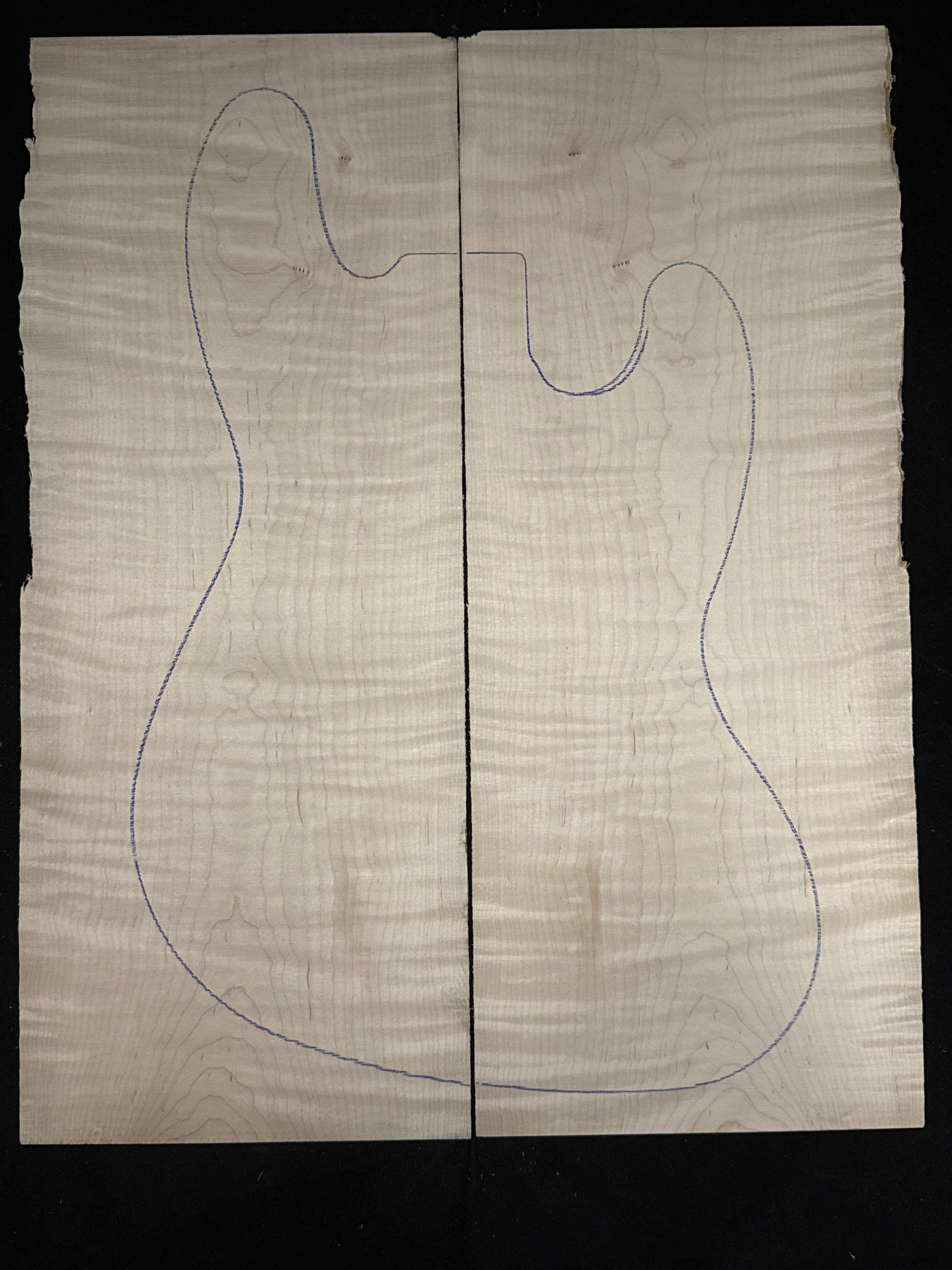 Figured Maple Electric Guitar/Bass Drop Top 24