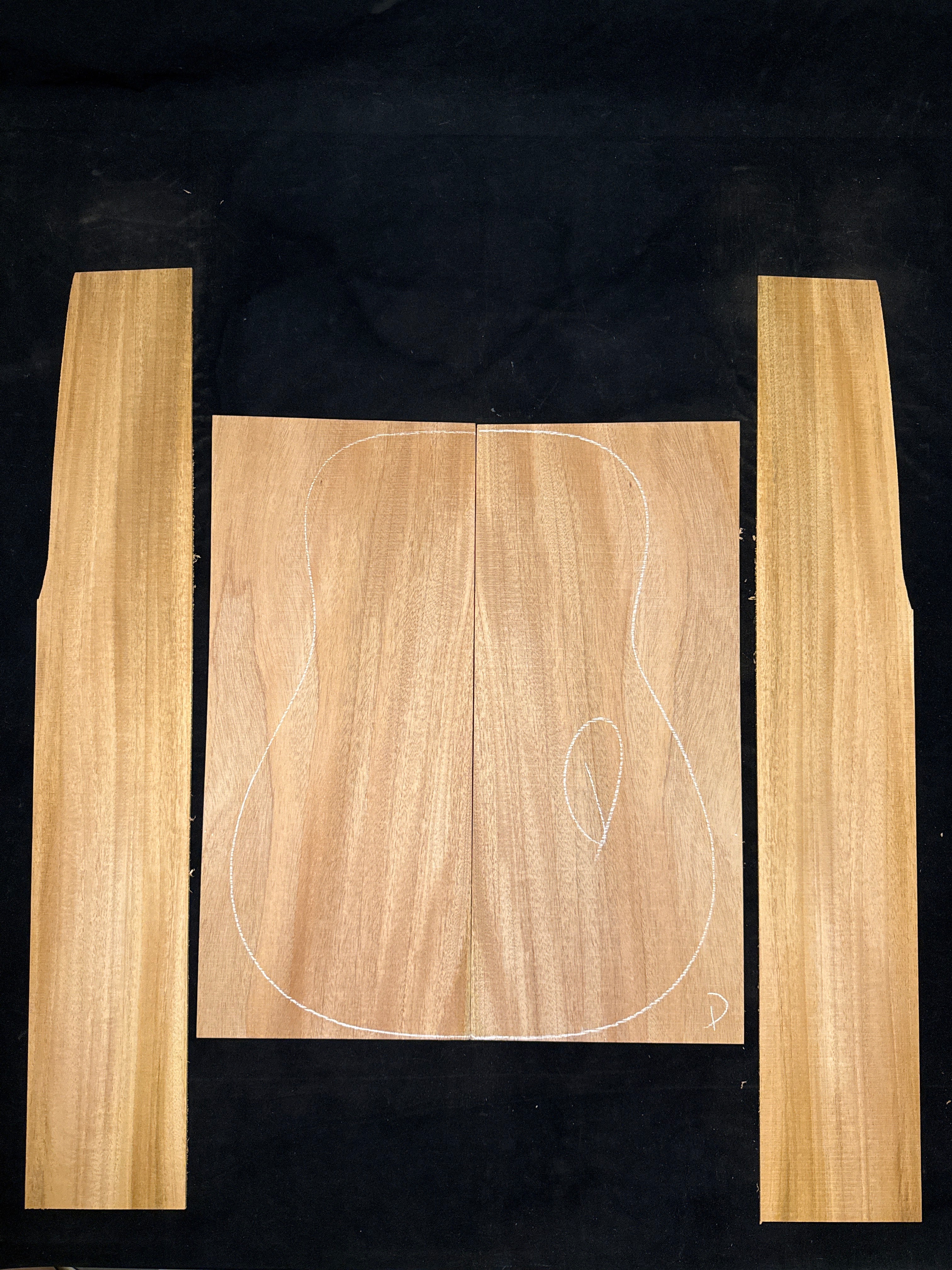 Cuban Mahogany Acoustic Guitar Back & Sides Set 48