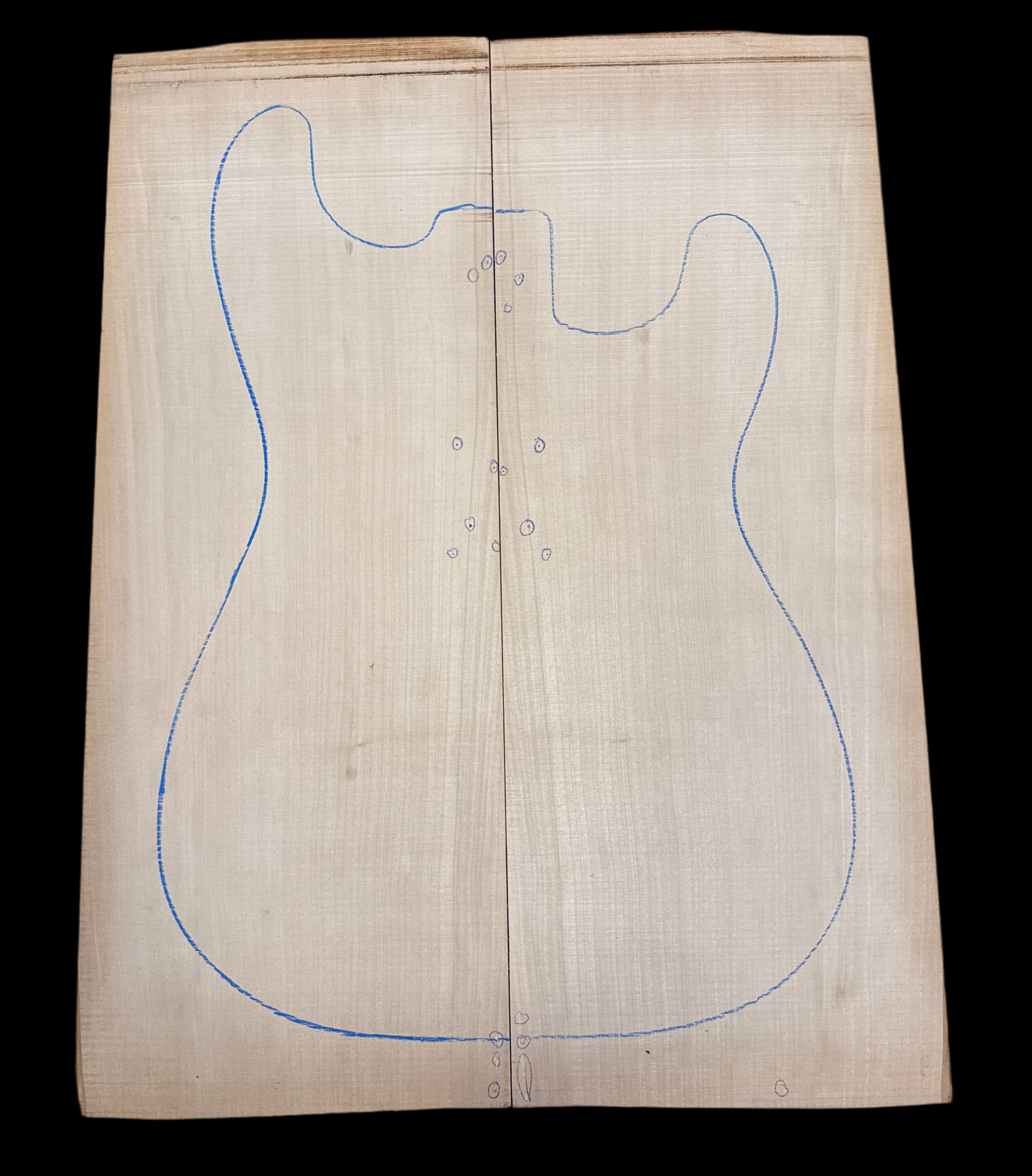 Tupelo Gum 2-Piece Electric Guitar Body Blank 01