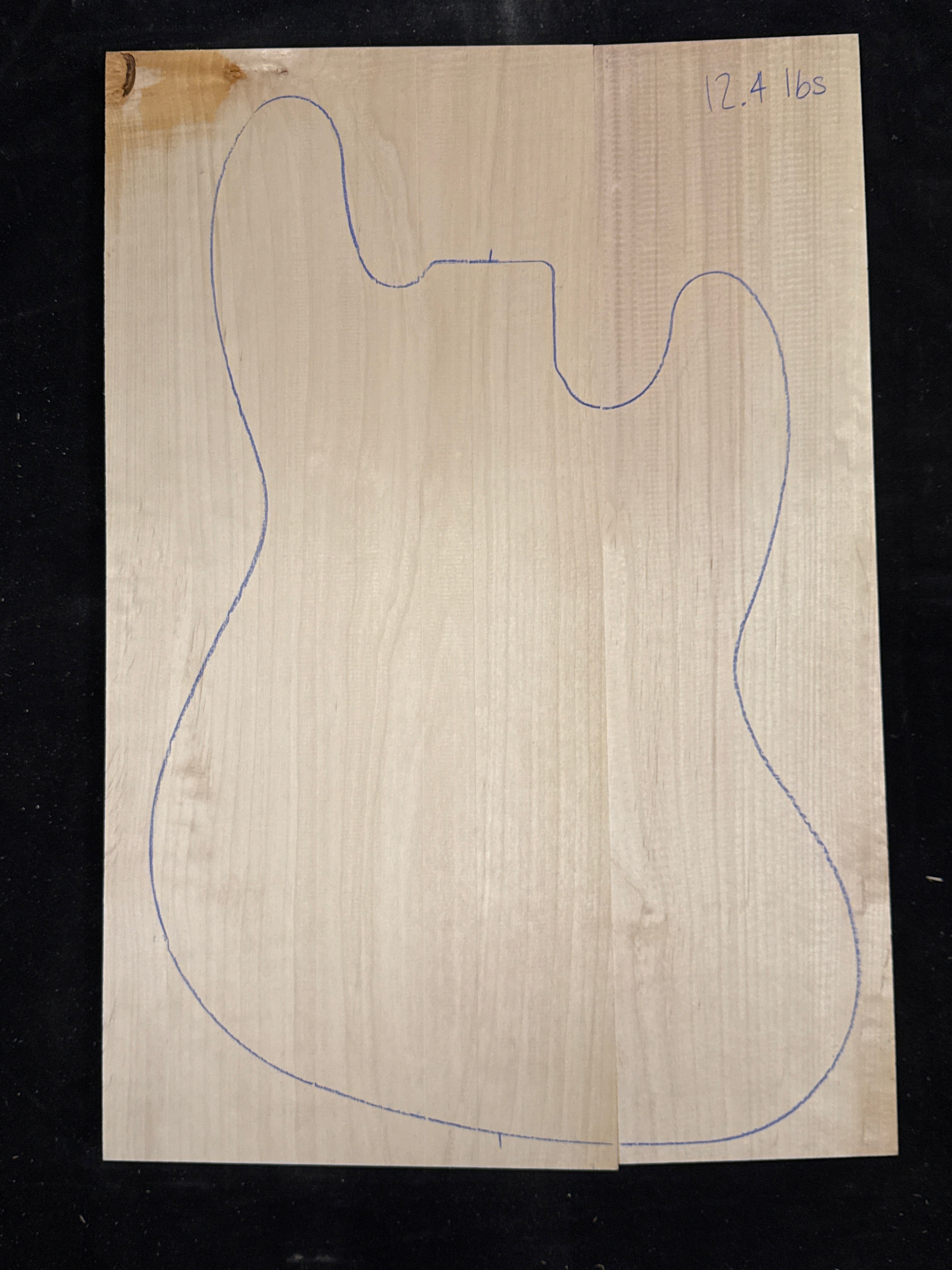 Alder 2-Piece Electric Guitar/Bass Body Blank 21