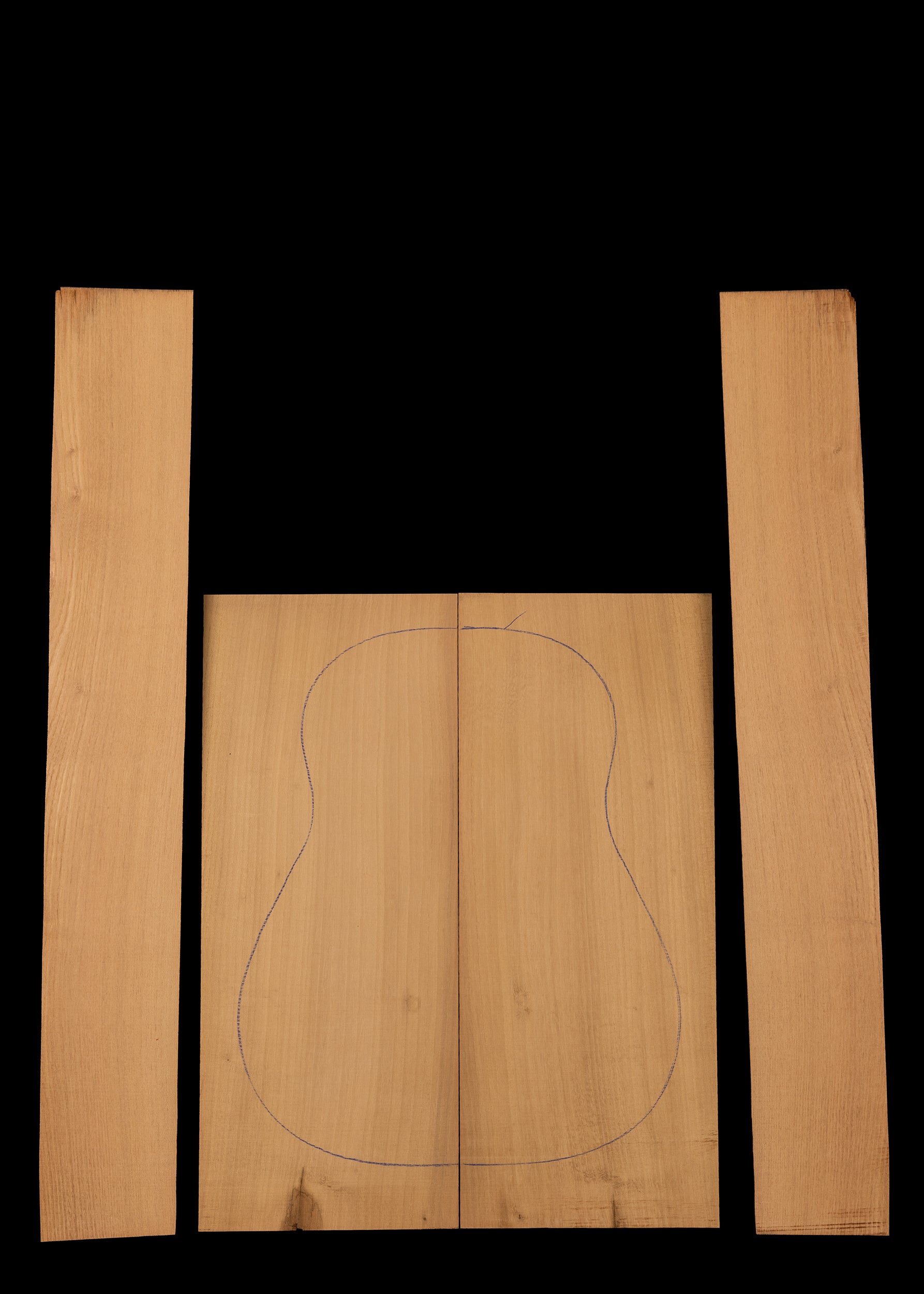 Black Locust Acoustic Guitar Back and Sides Set 32