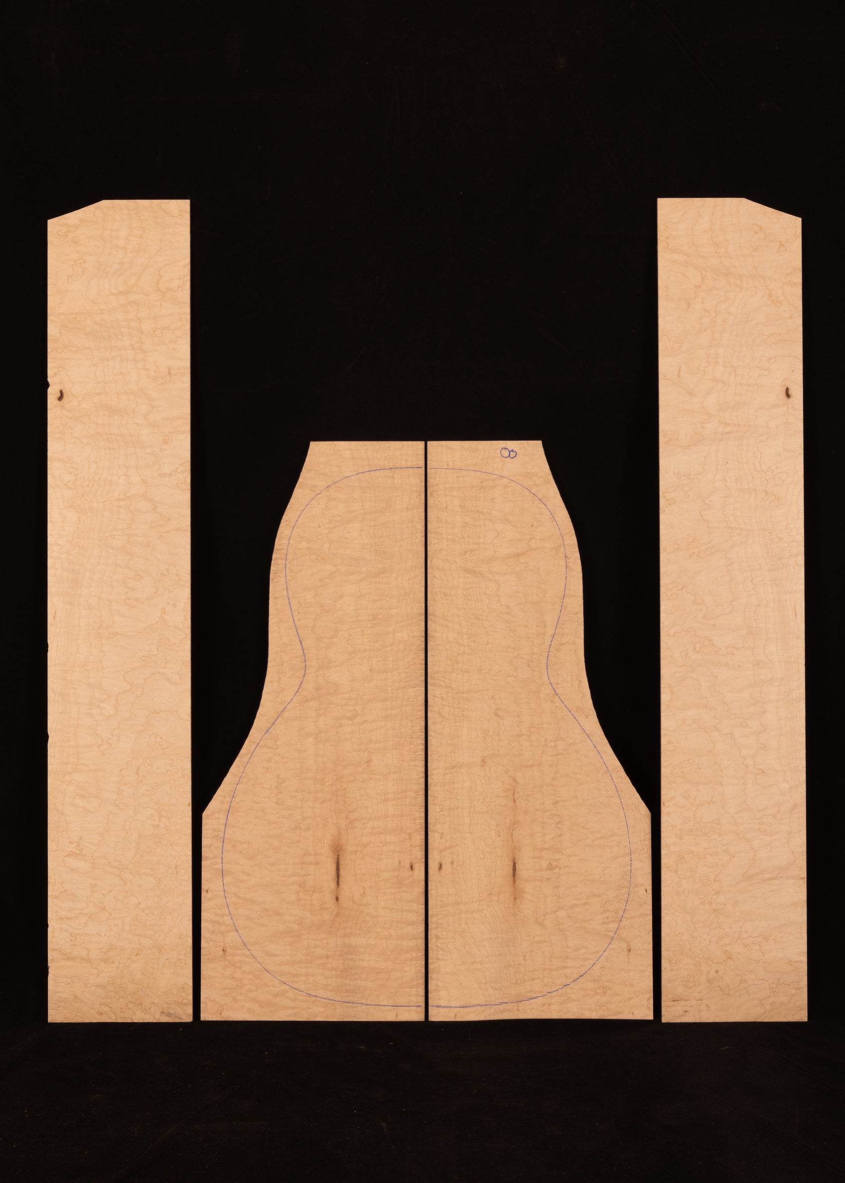 Blister Maple Acoustic Guitar Back and Sides Set 32