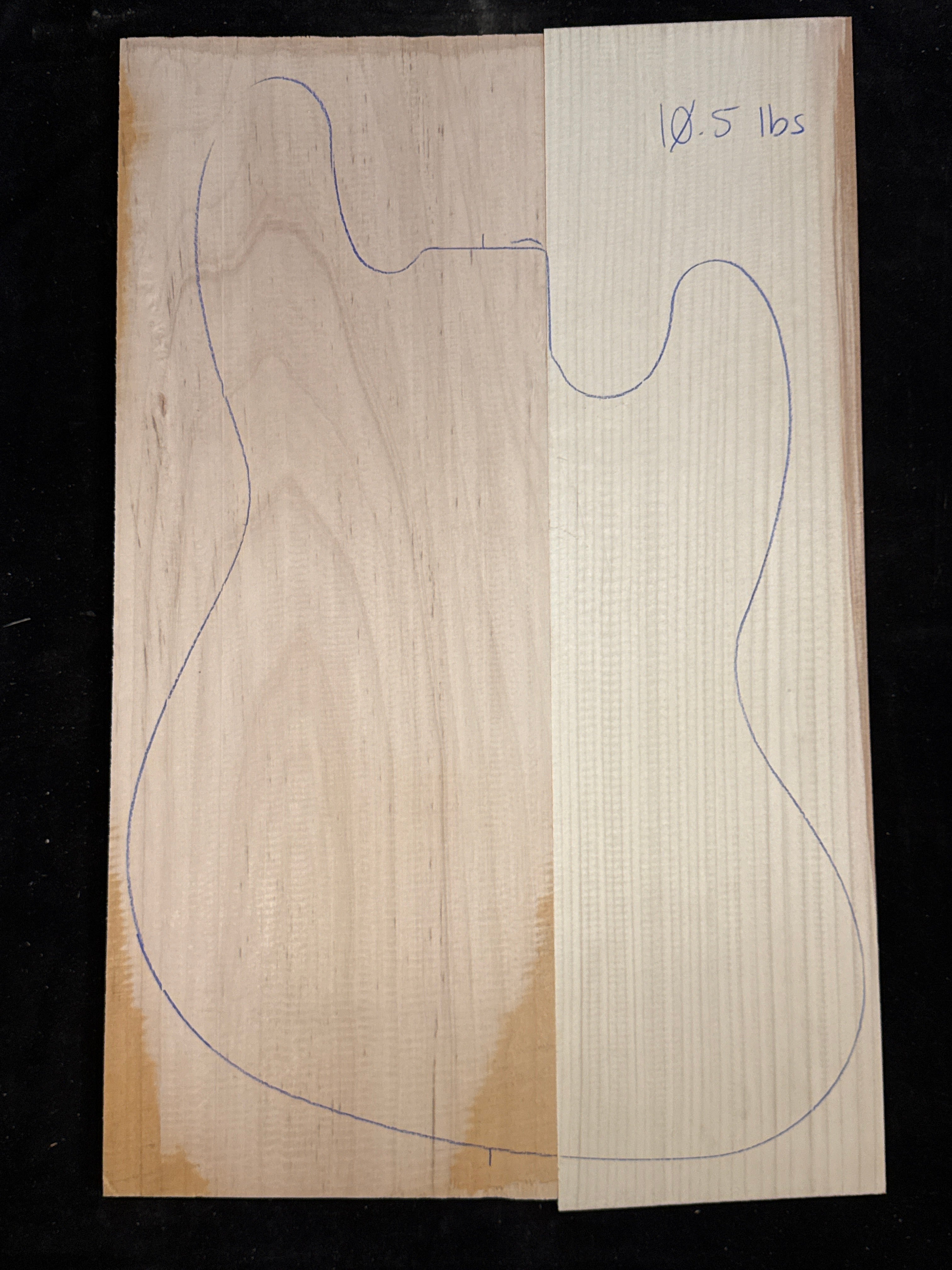 Alder 2-Piece Electric Guitar/Bass Body Blank 16