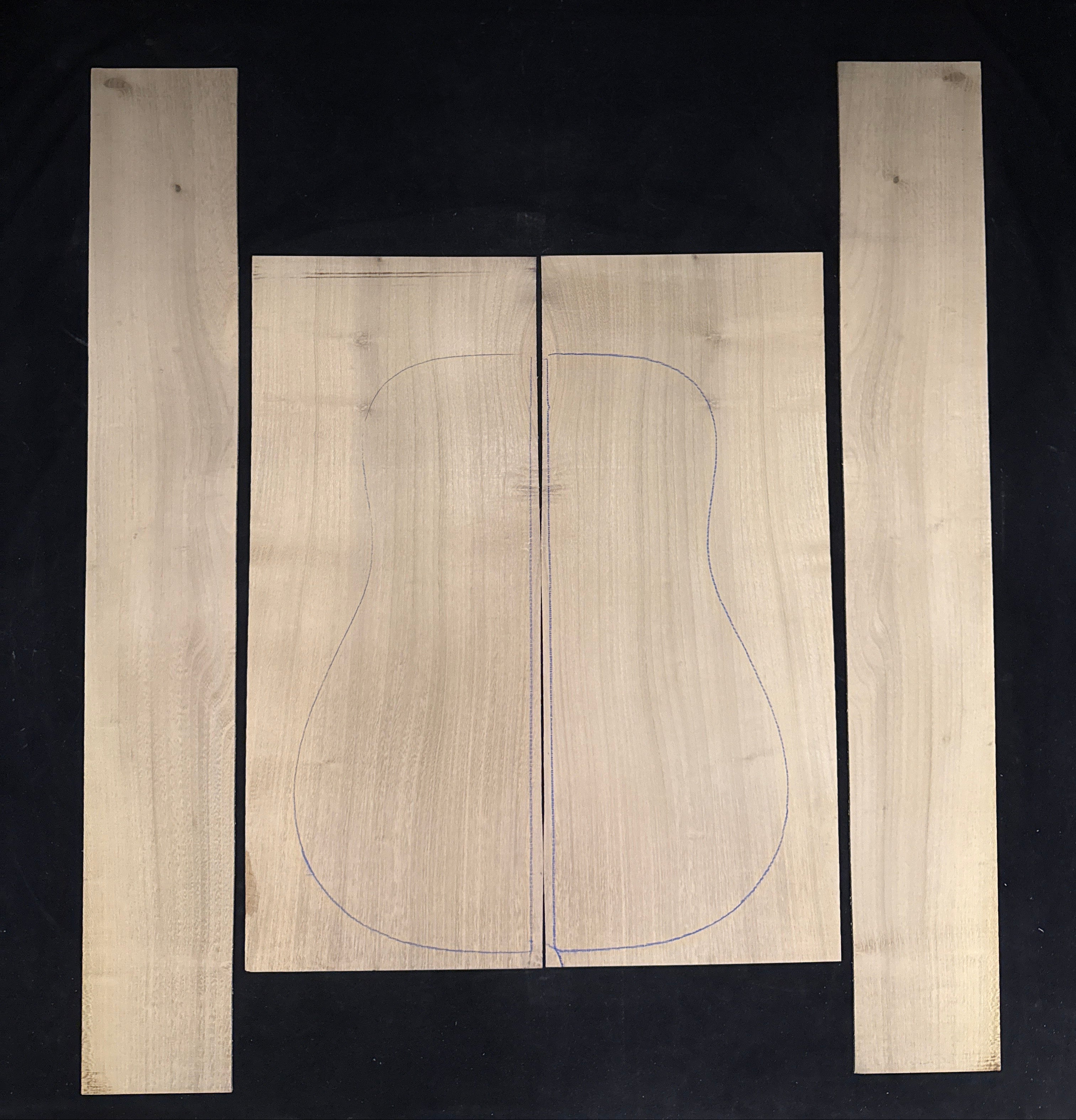 Black Locust Acoustic Guitar Back & Sides Set 28