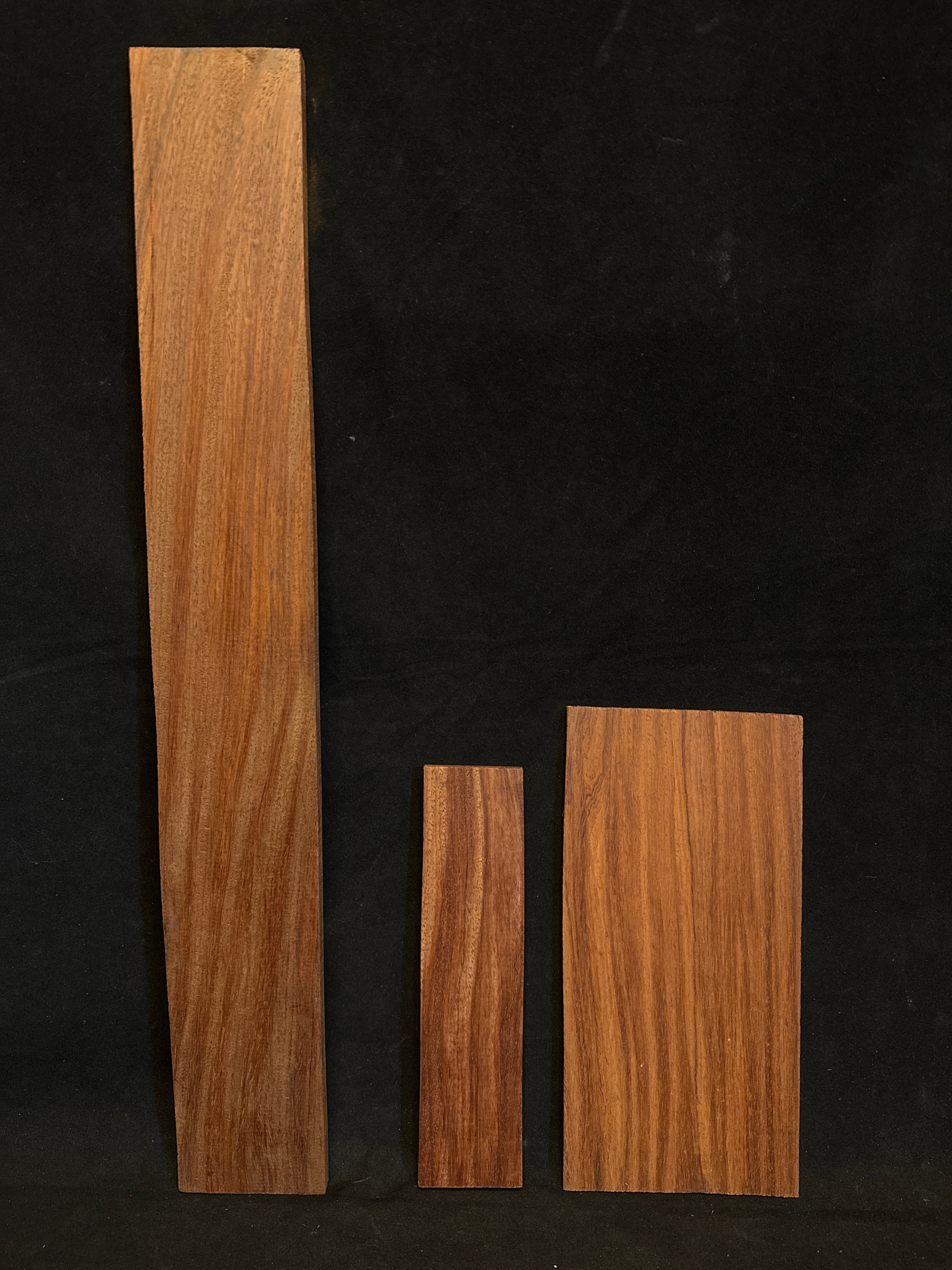 Andaman Padauk Acoustic Guitar Fingerboard, Bridge & Headplate Bundle 02