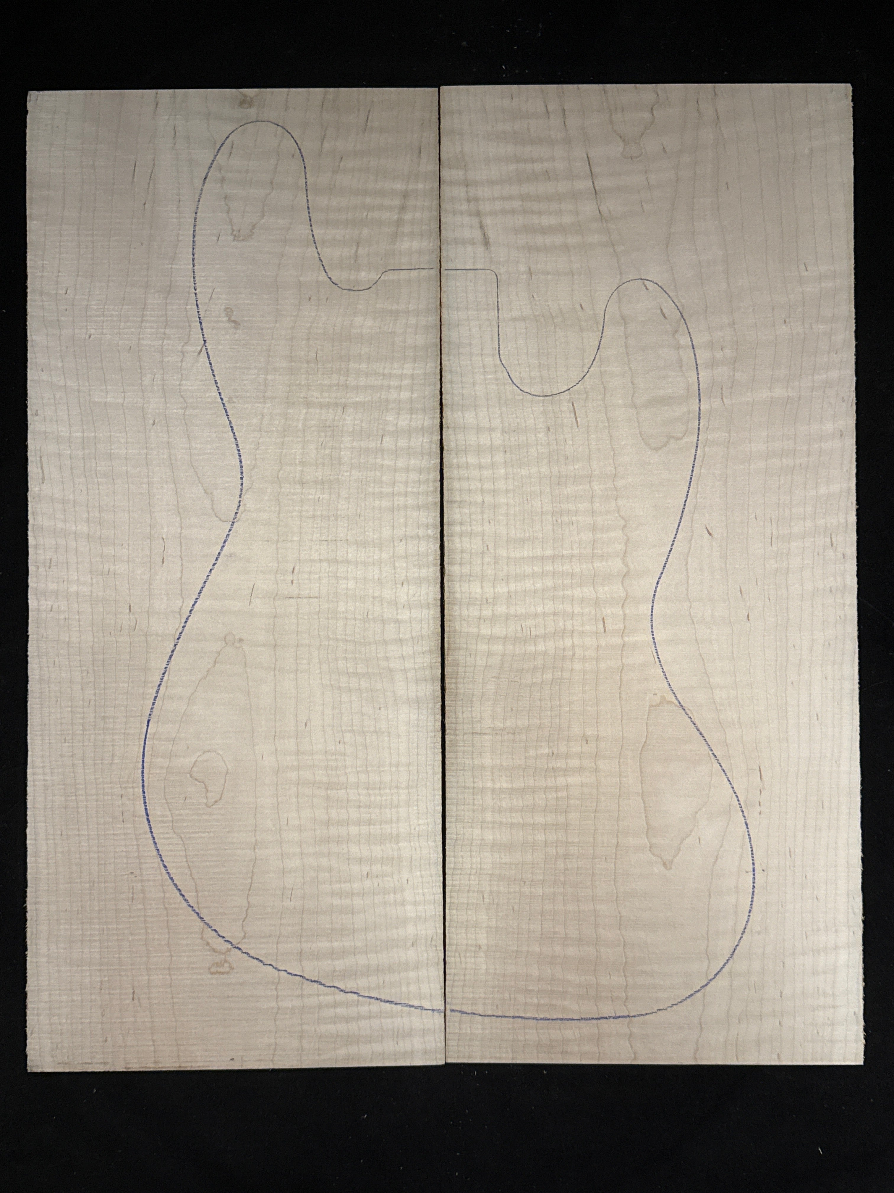 Figured Maple Electric Guitar/Bass Drop Top 23