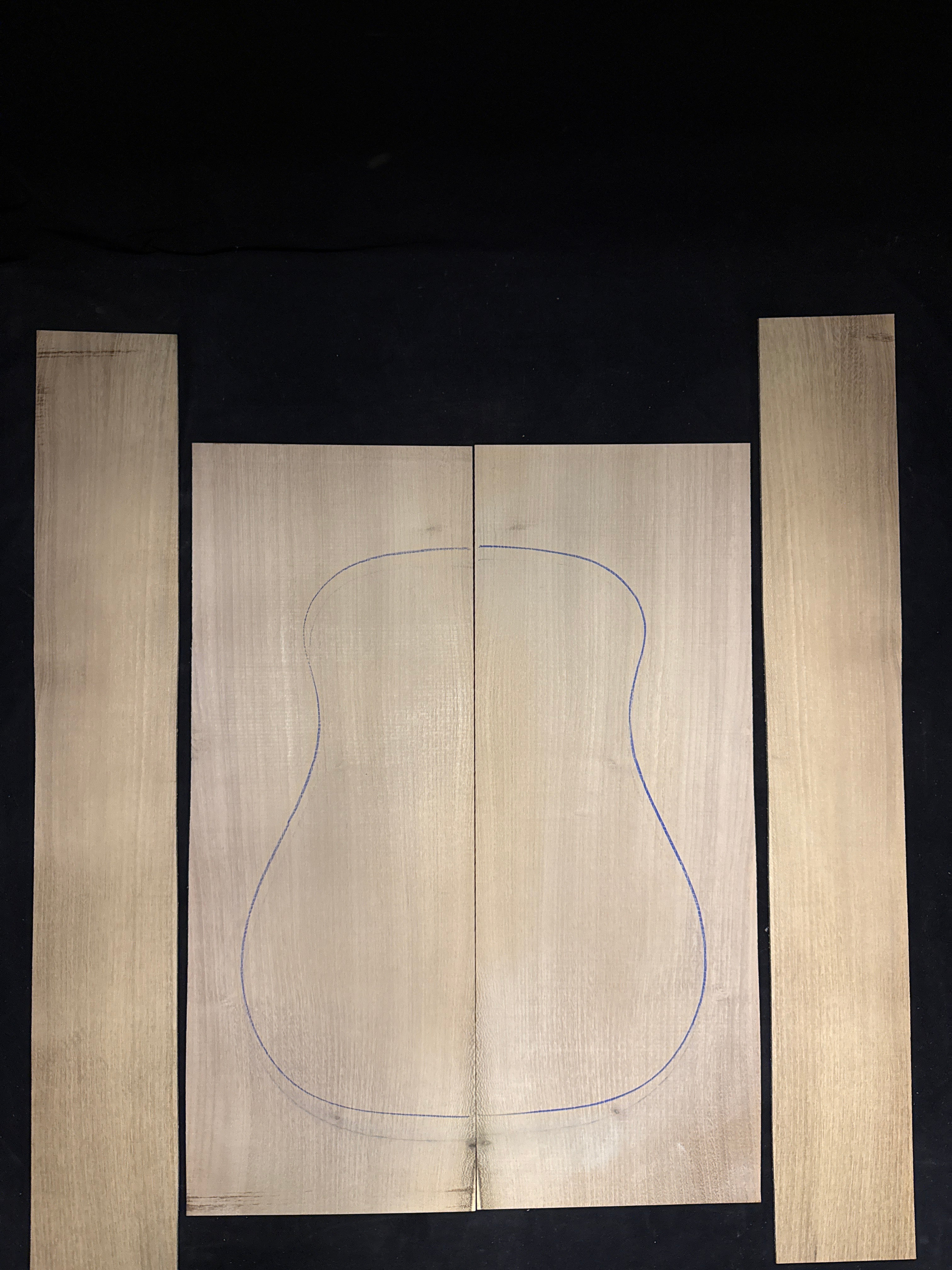 Black Locust Acoustic Guitar Back & Sides Set 12