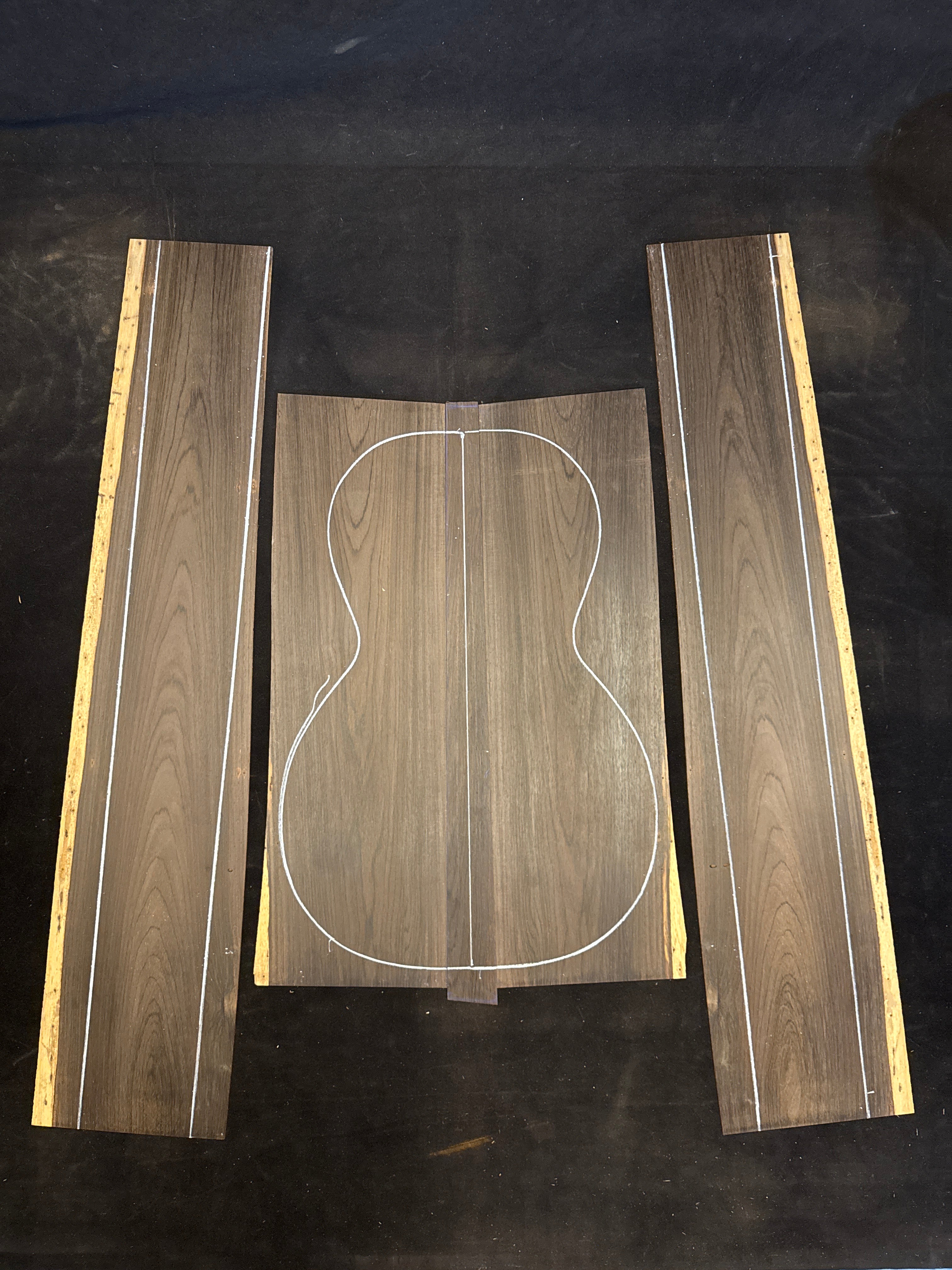 Brazilian Rosewood 3-Piece Acoustic Guitar Back and Sides Set 04