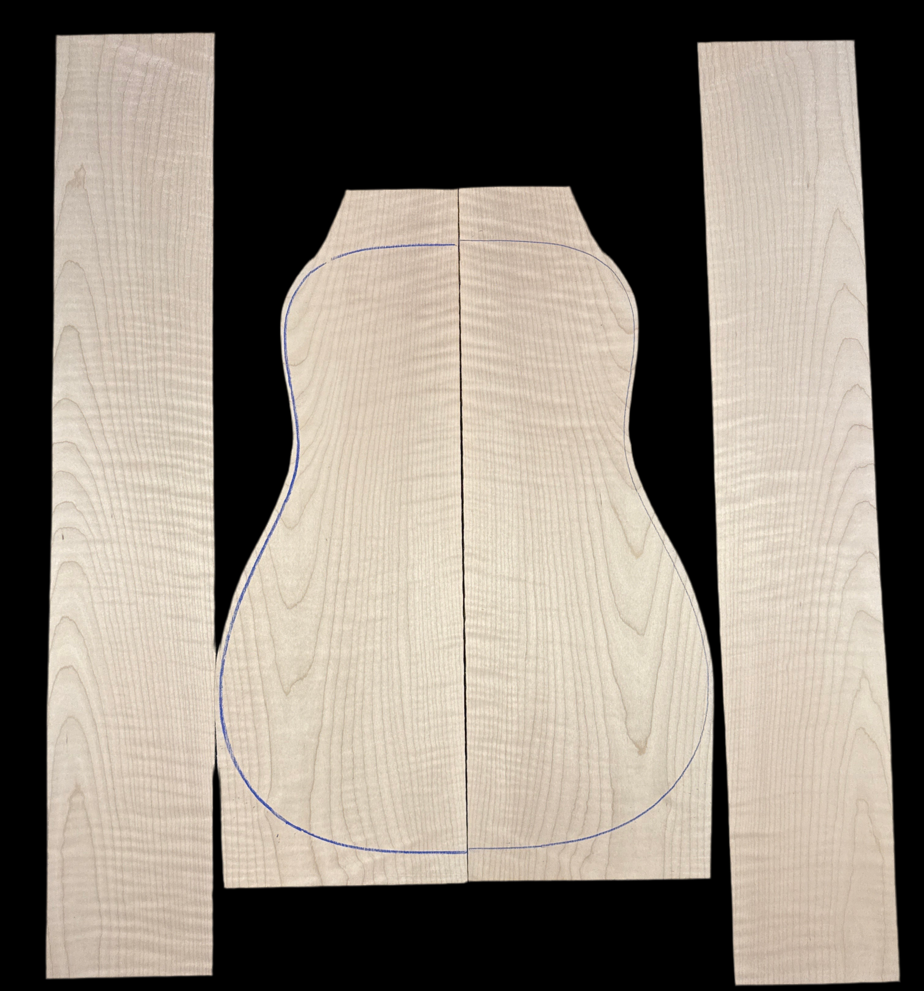 Figured Maple Acoustic Guitar Back and Sides Set 29