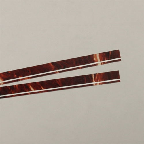 Tortoise Binding Strip With White Side Purfling