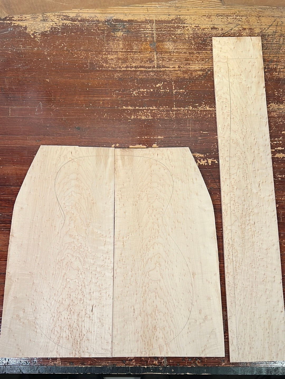 Birdseye Maple Acoustic Guitar Back and Sides Set 1