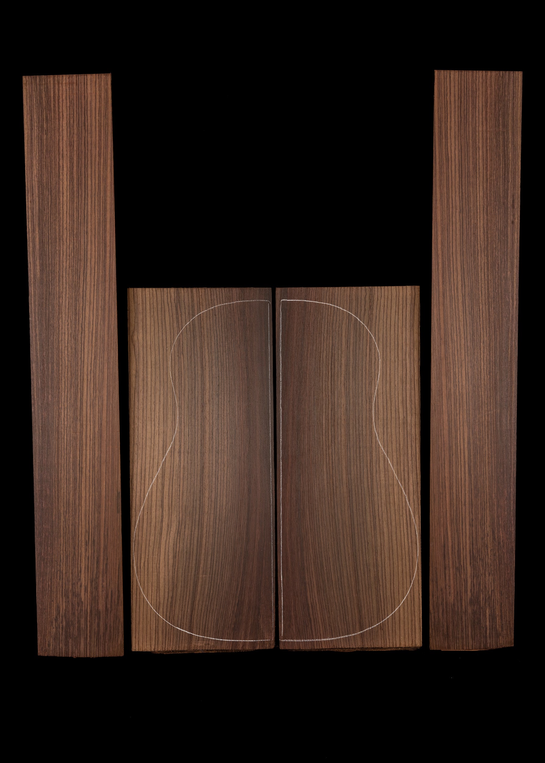 Indian Rosewood Acoustic Guitar Back and Sides Set 115