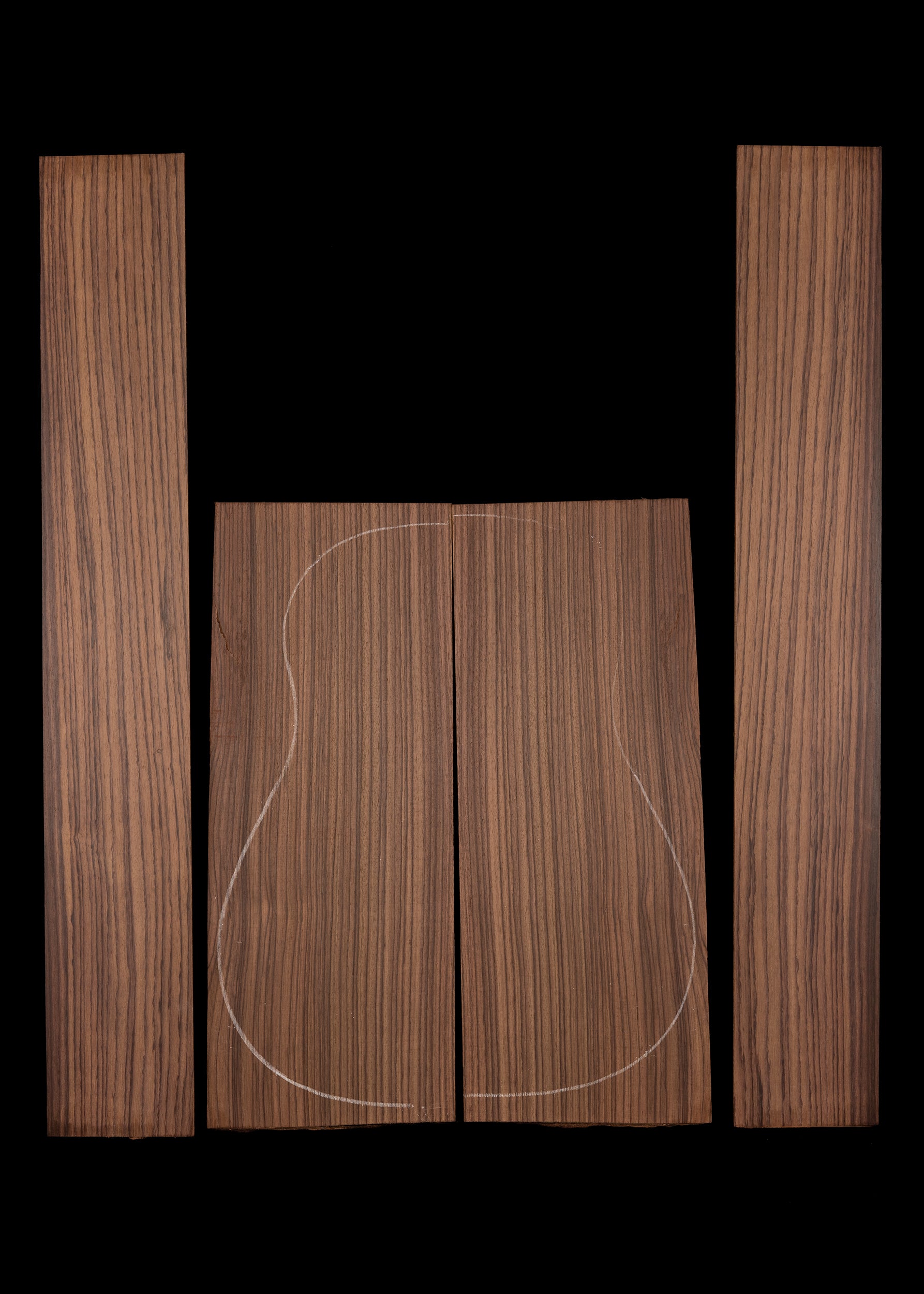Indian Rosewood Acoustic Guitar Back and Sides Set 116