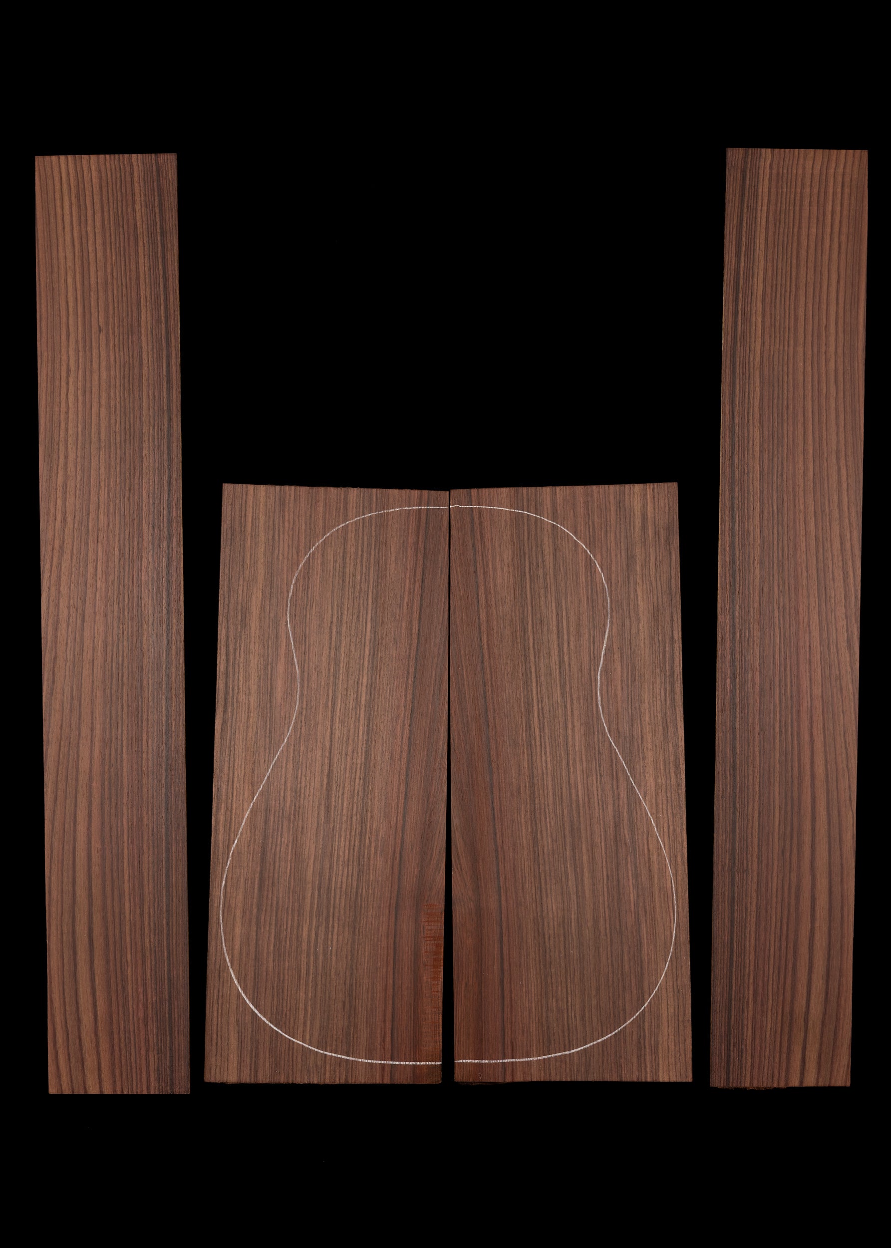 Indian Rosewood Acoustic Guitar Back and Sides Set 118