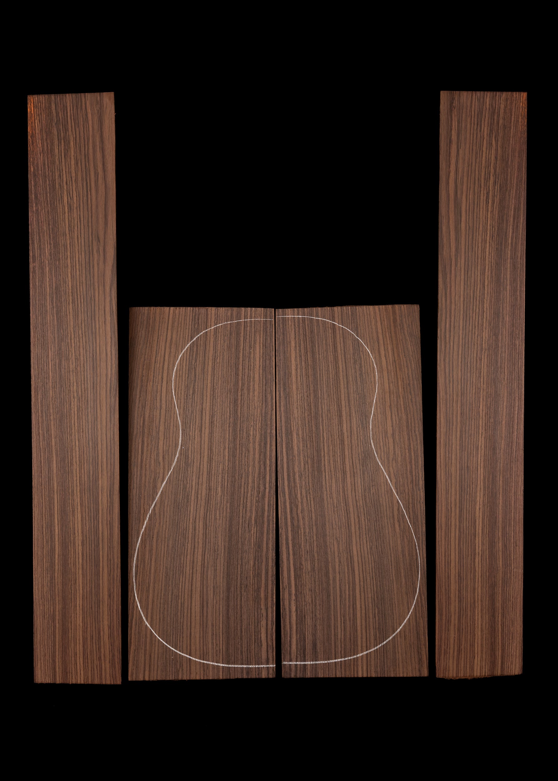 Indian Rosewood Acoustic Guitar Back and Sides Set 119