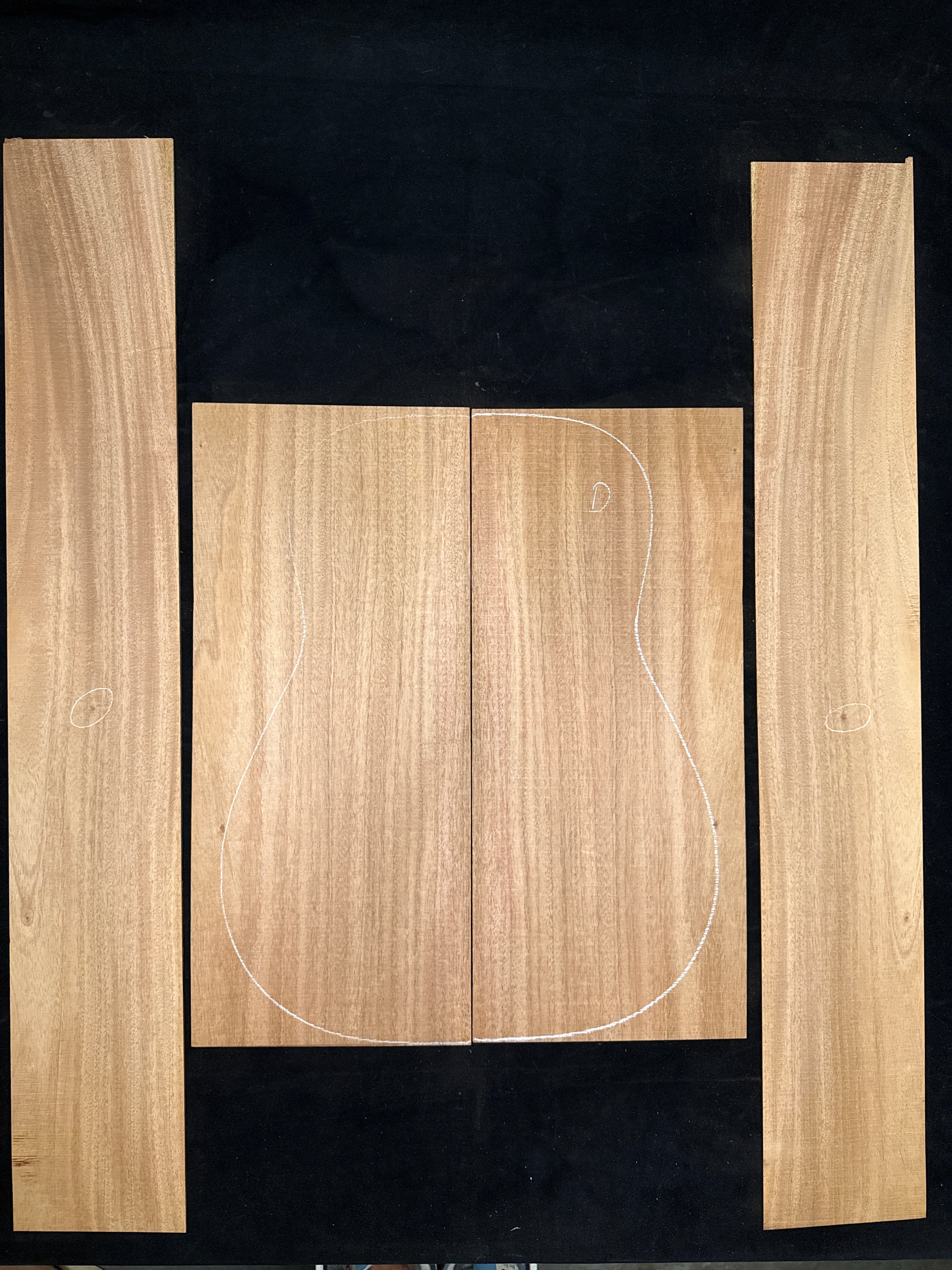 Cuban Mahogany Acoustic Guitar Back & Sides Set 43