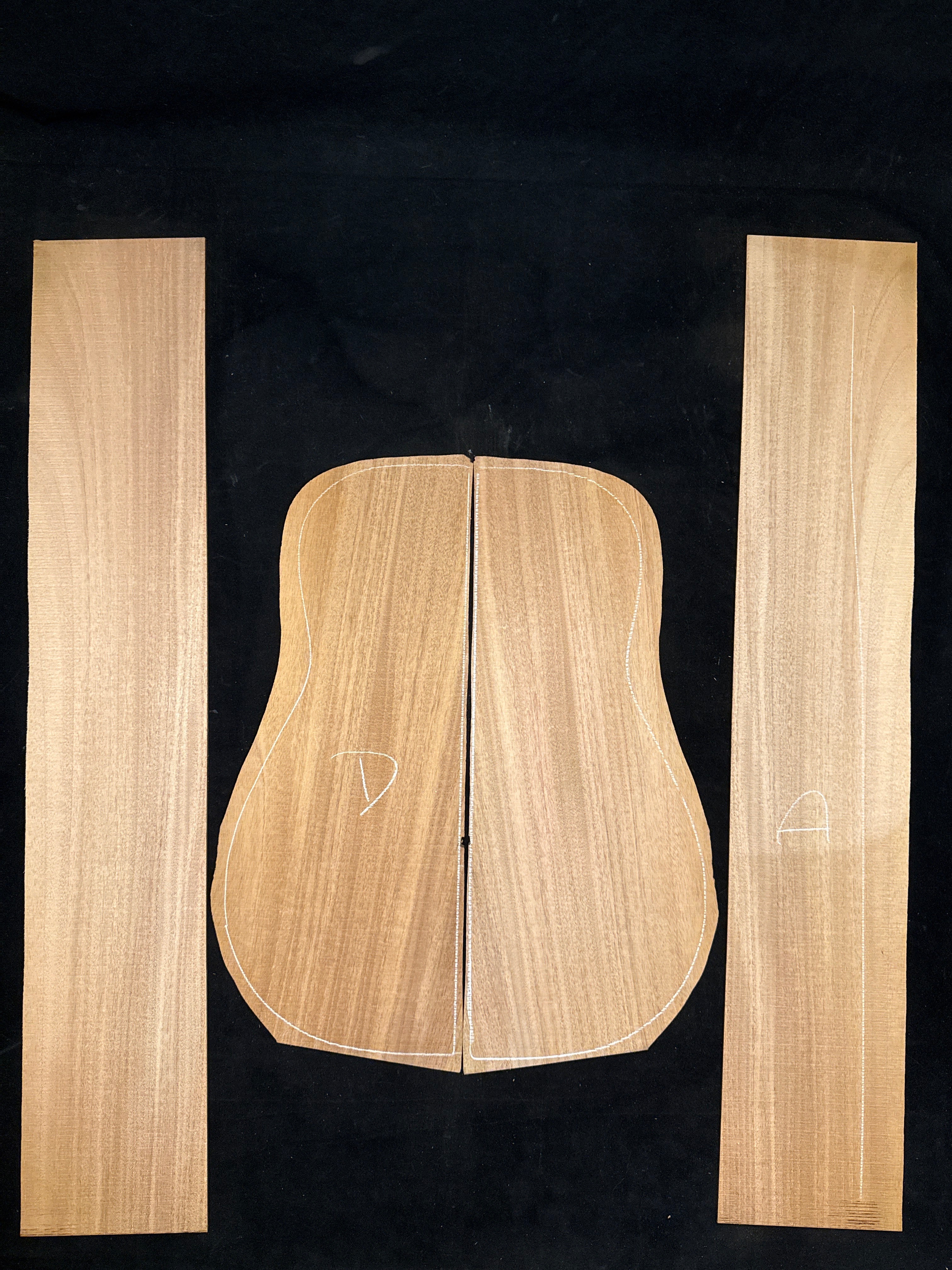 Cuban Mahogany Acoustic Guitar Back & Sides Set 20