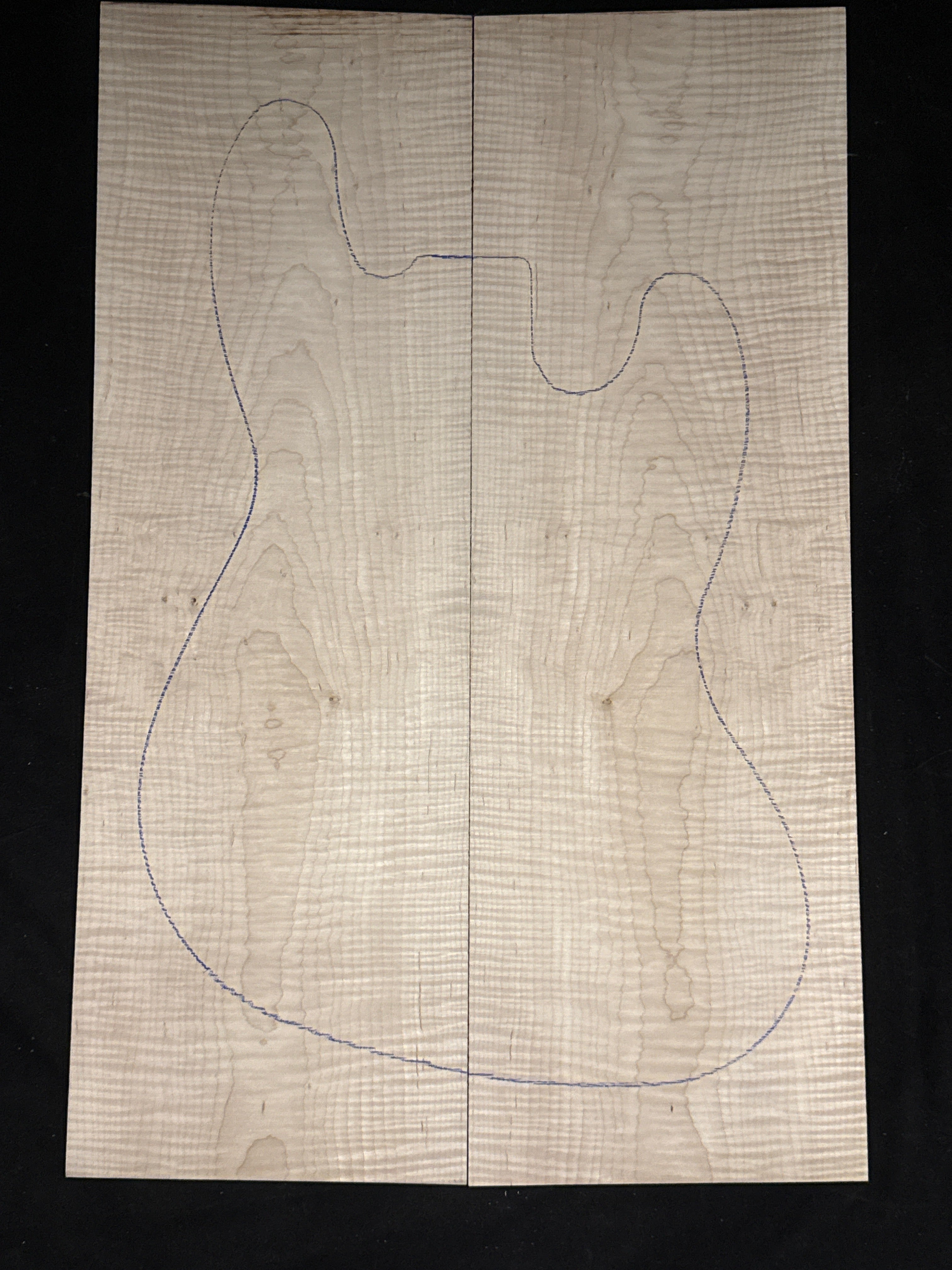 Figured Maple Electric Guitar/Bass Drop Top 28