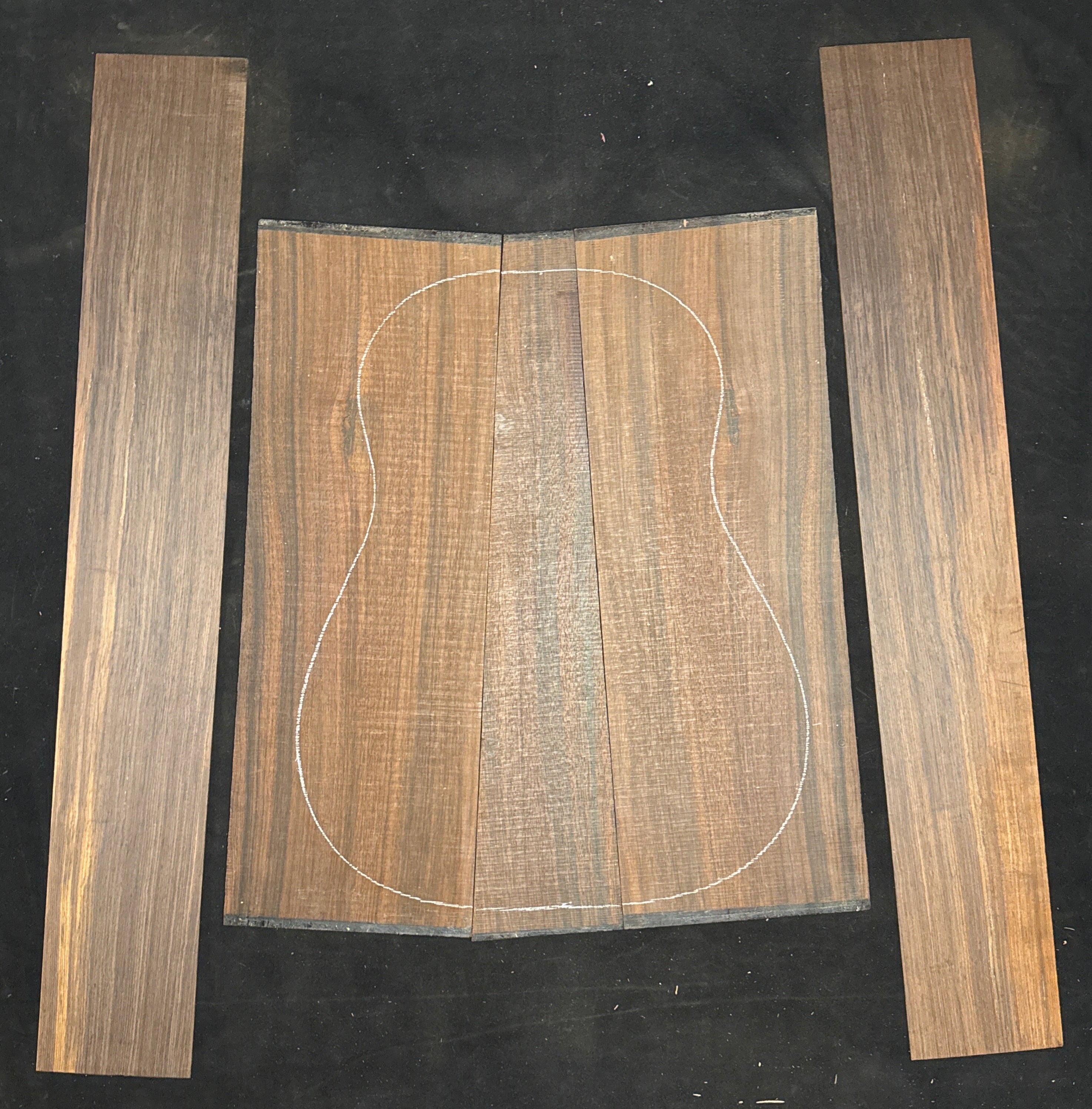 Indian Rosewood 3-Piece Acoustic Guitar Back and Sides Set 65