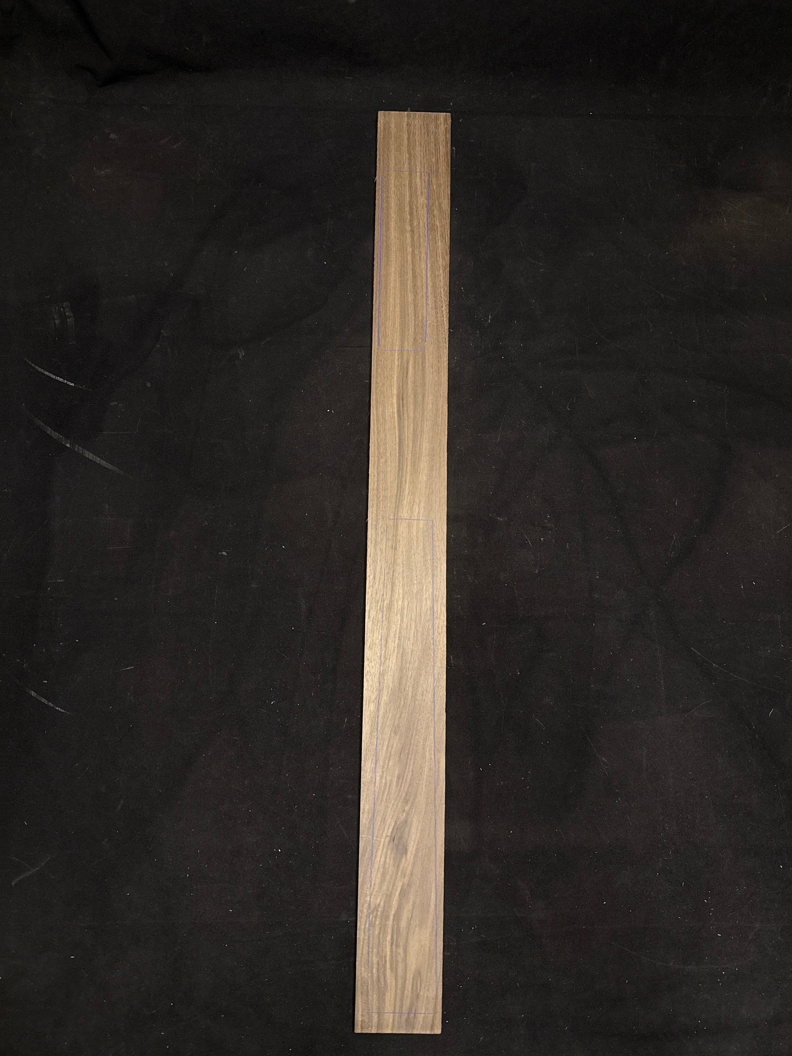 Black Walnut Guitar Fingerboard and Bridge Blank 04