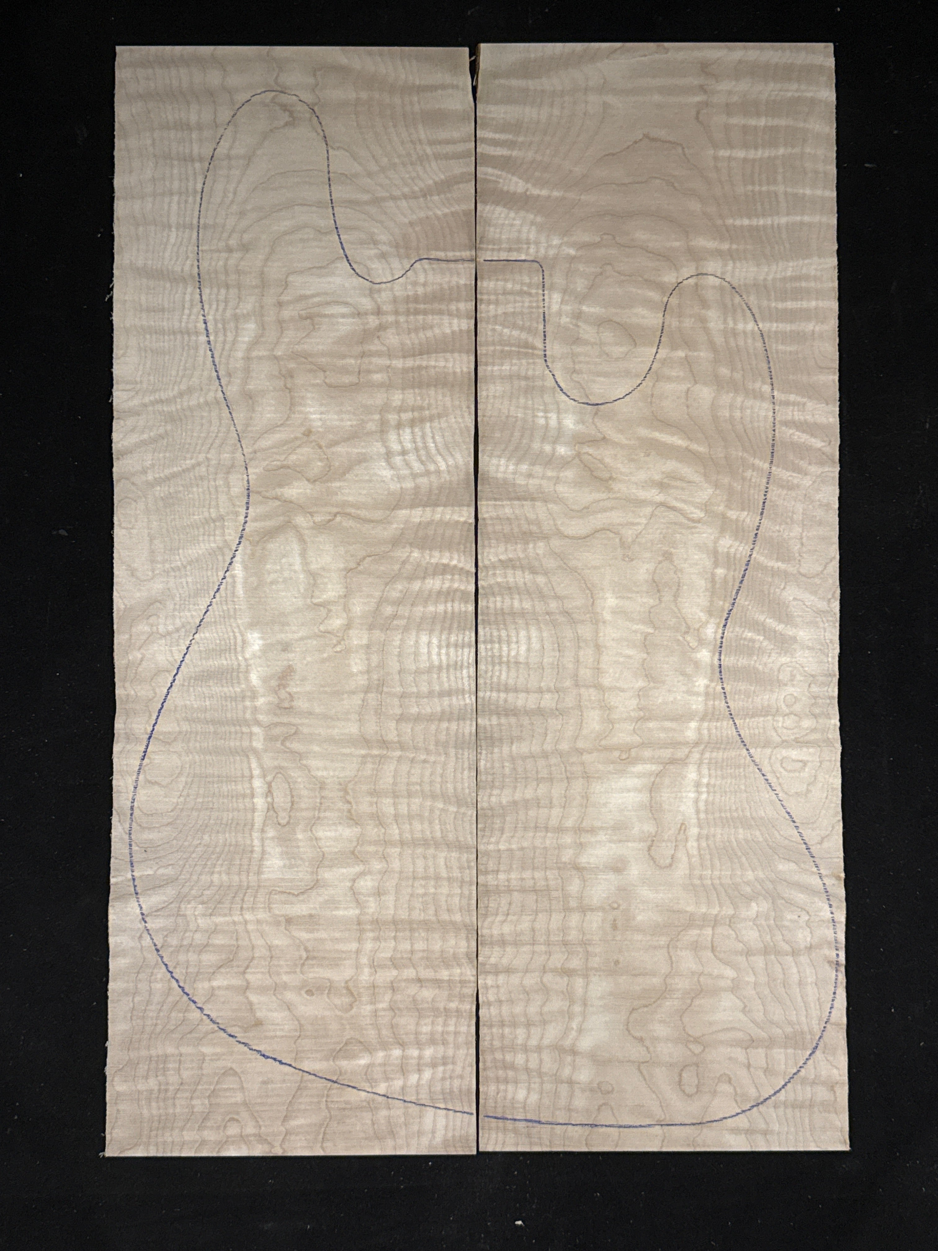 Figured Maple Electric Guitar/Bass Laminate Top 28