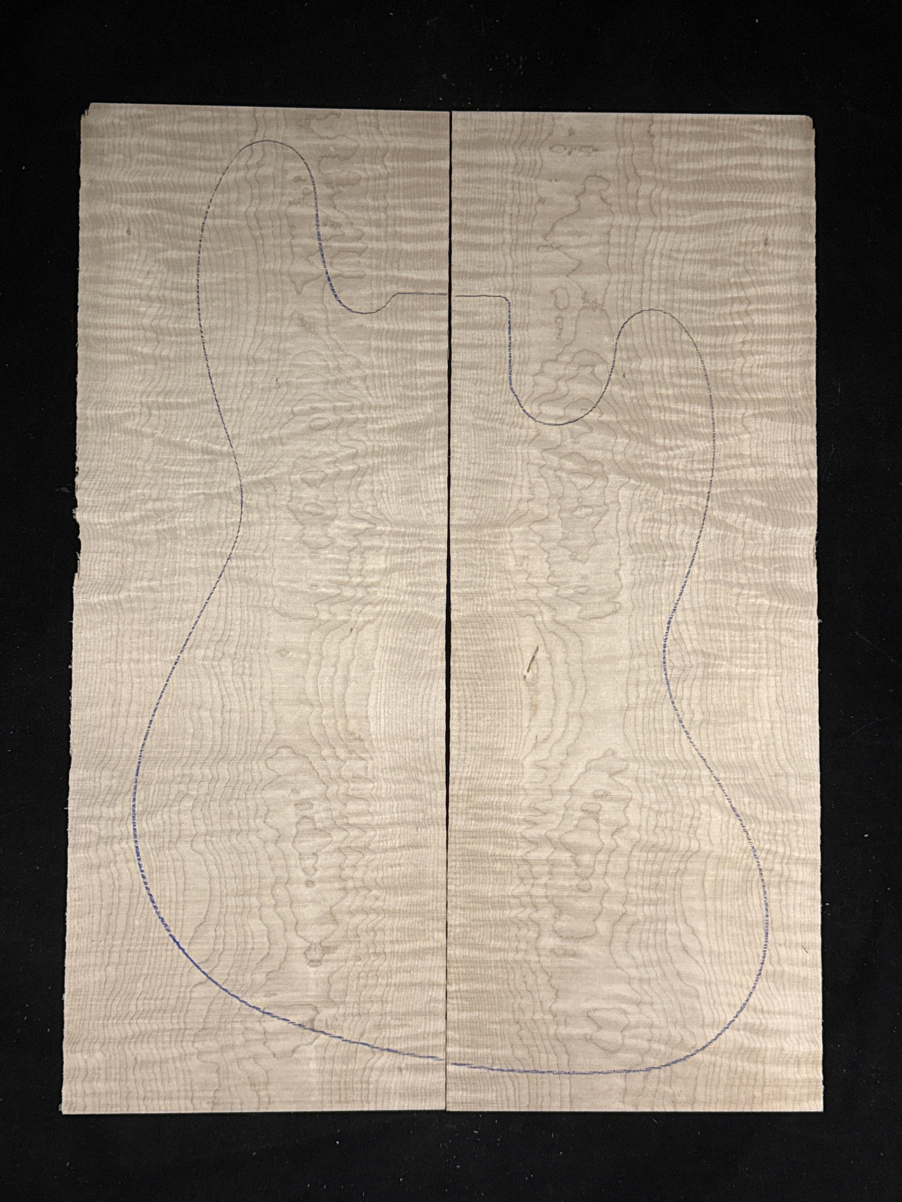 Figured Maple Electric Guitar/Bass Laminate Top 25