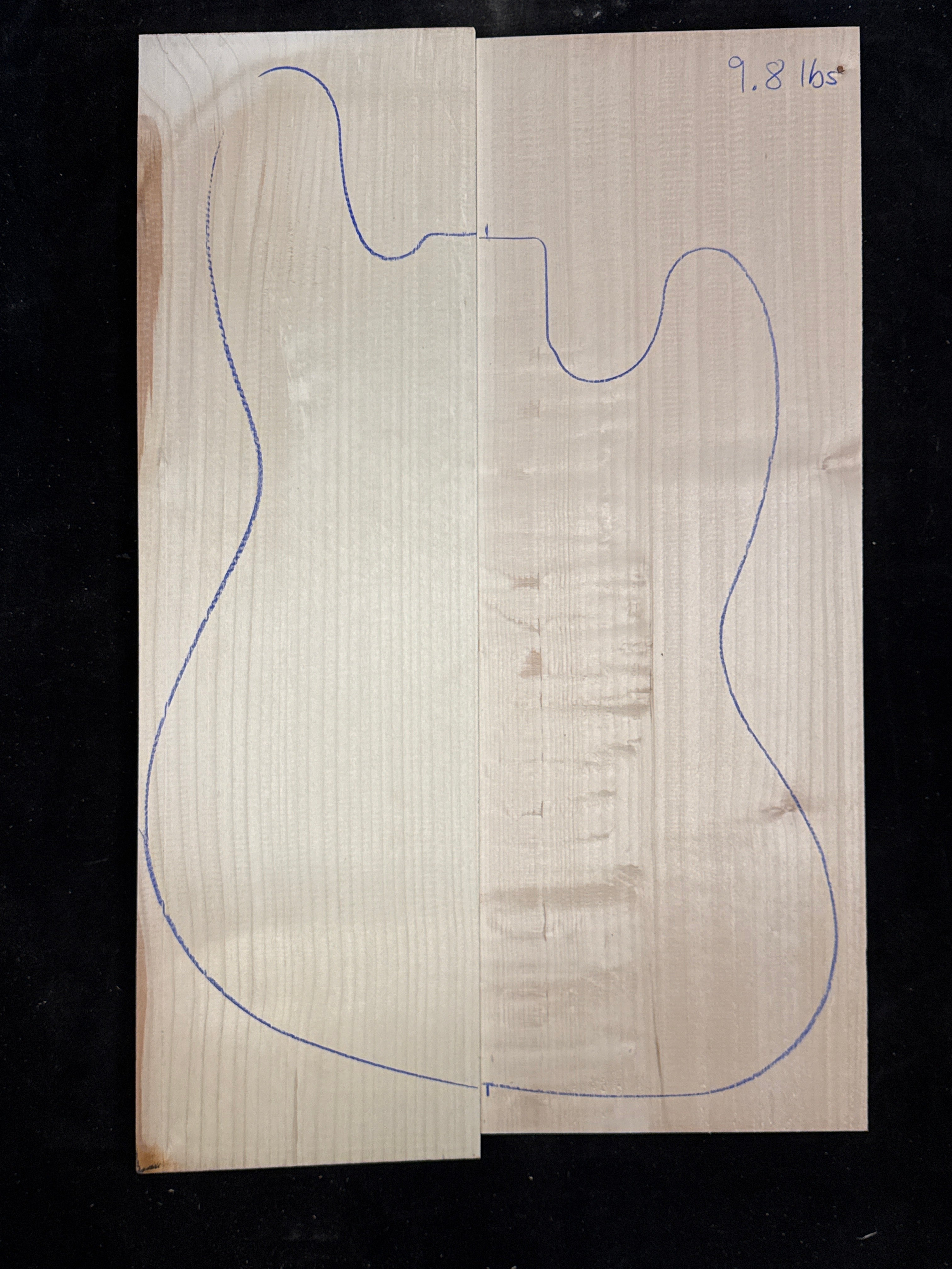 Alder 2-Piece Electric Guitar/Bass Body Blank 11
