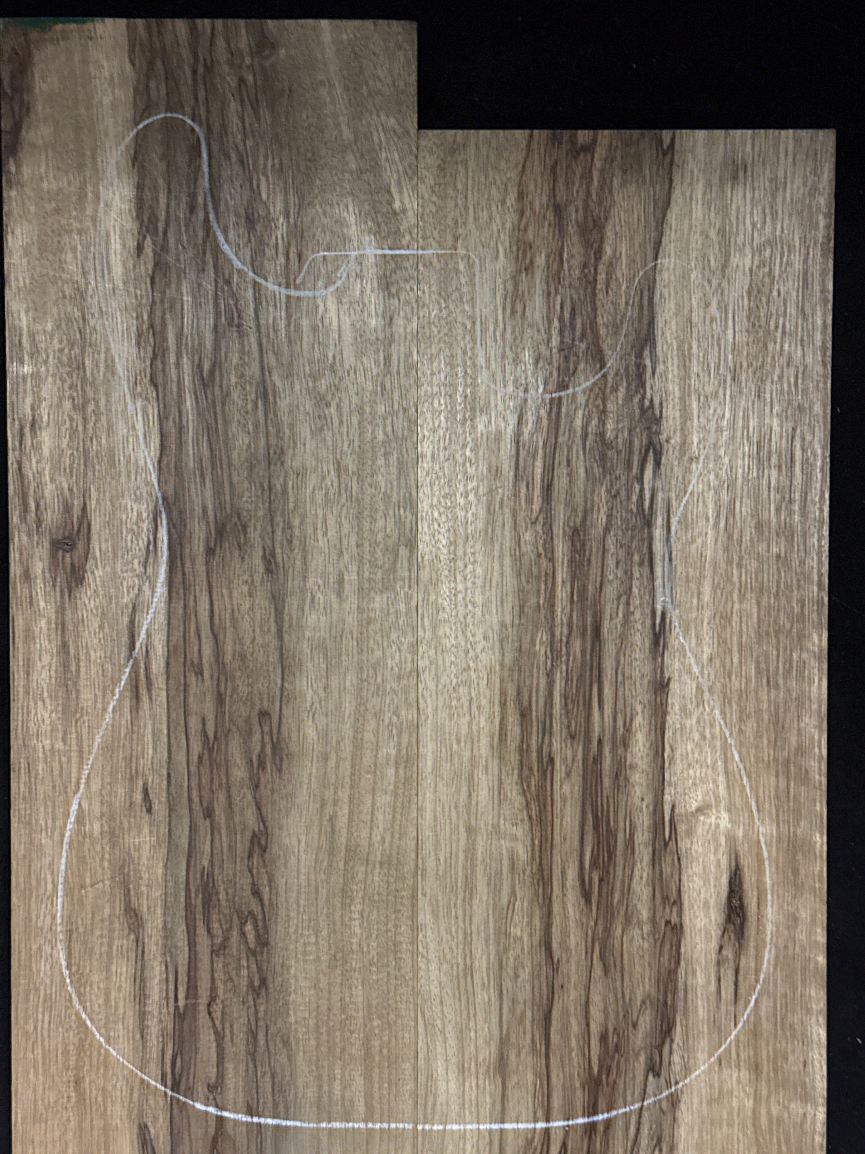 Black Limba 2-Piece Electric Guitar Body Blank 01