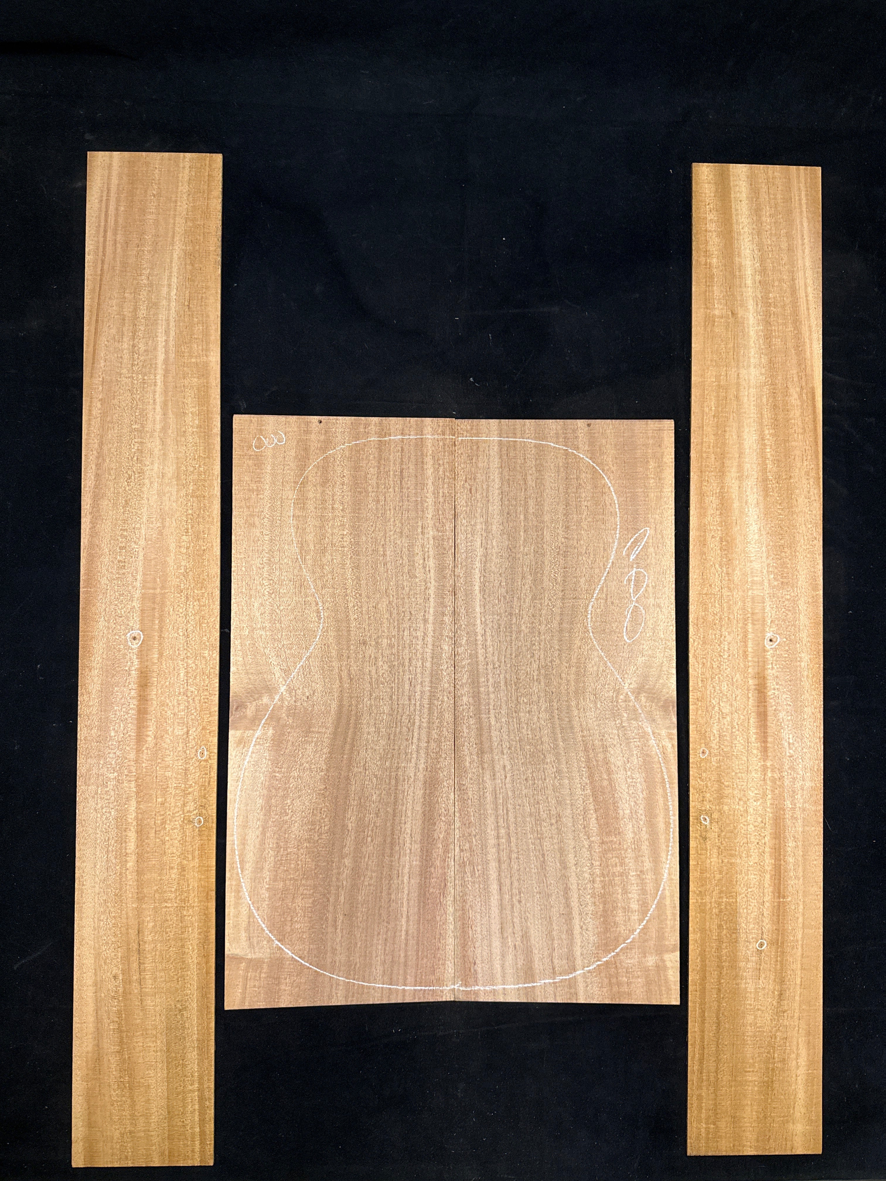 Cuban Mahogany Acoustic Guitar Back & Sides Set 61