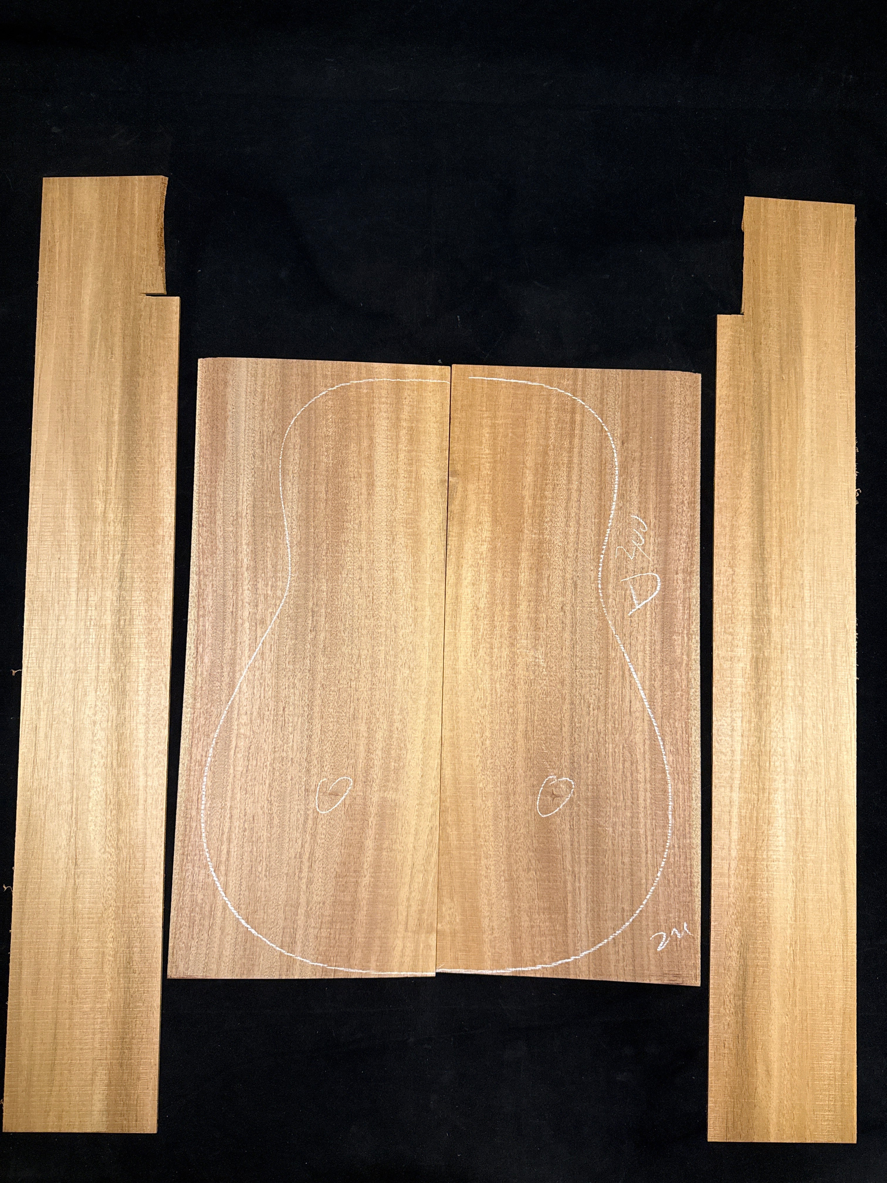 Cuban Mahogany (2nd Grade) Acoustic Guitar Back & Sides Set 75