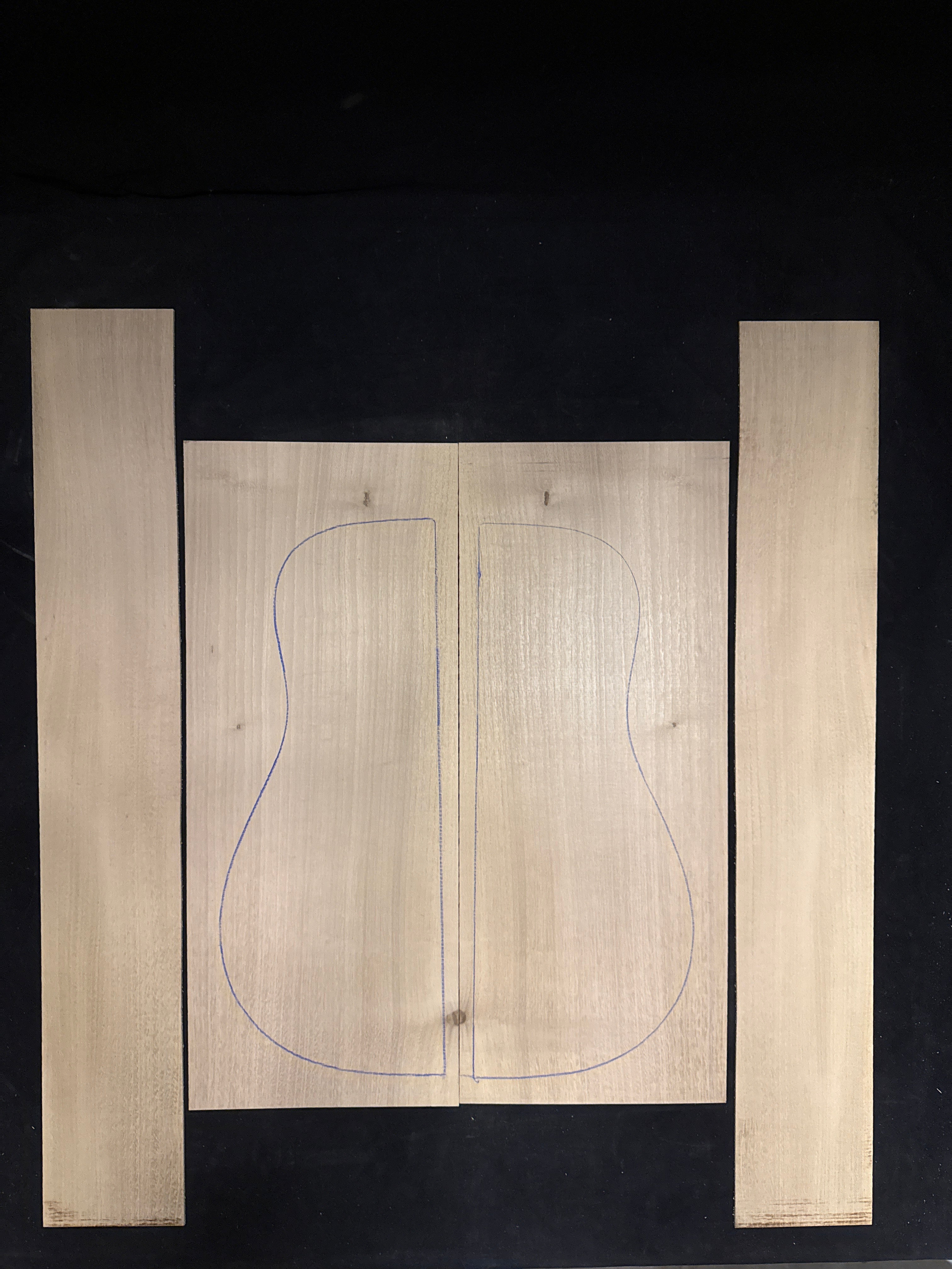 Black Locust Acoustic Guitar Back & Sides Set 14