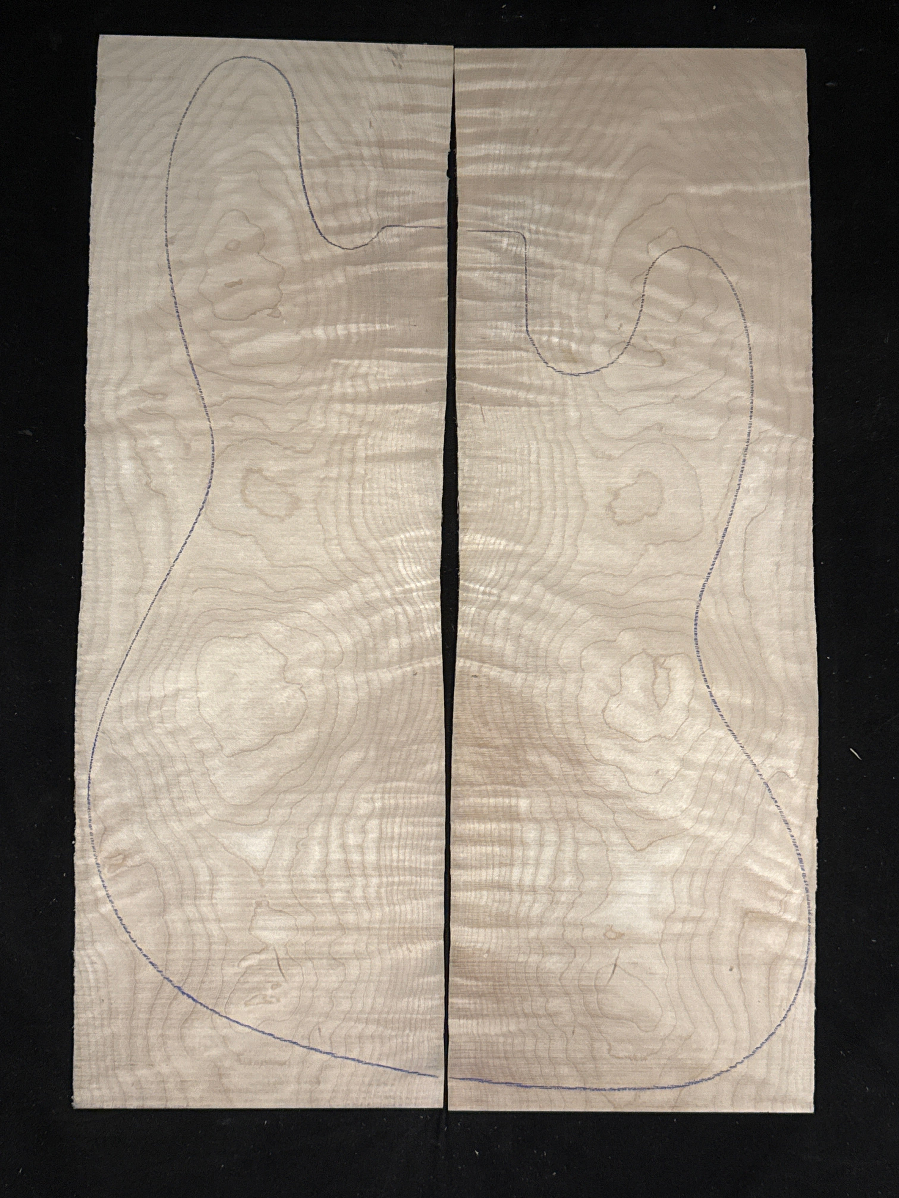 Figured Maple Electric Guitar/Bass Drop Top 17