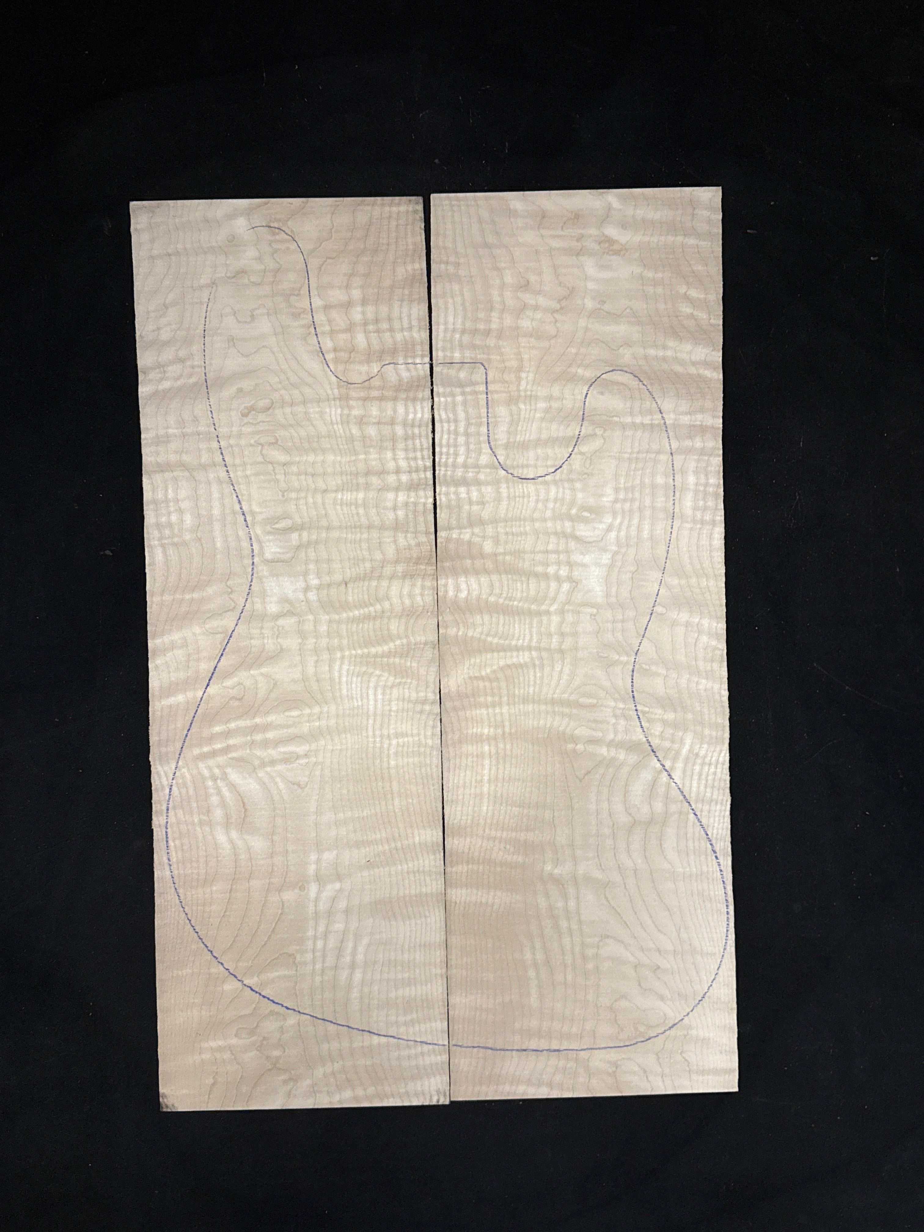 Figured Maple Electric Guitar/Bass Drop Top 35