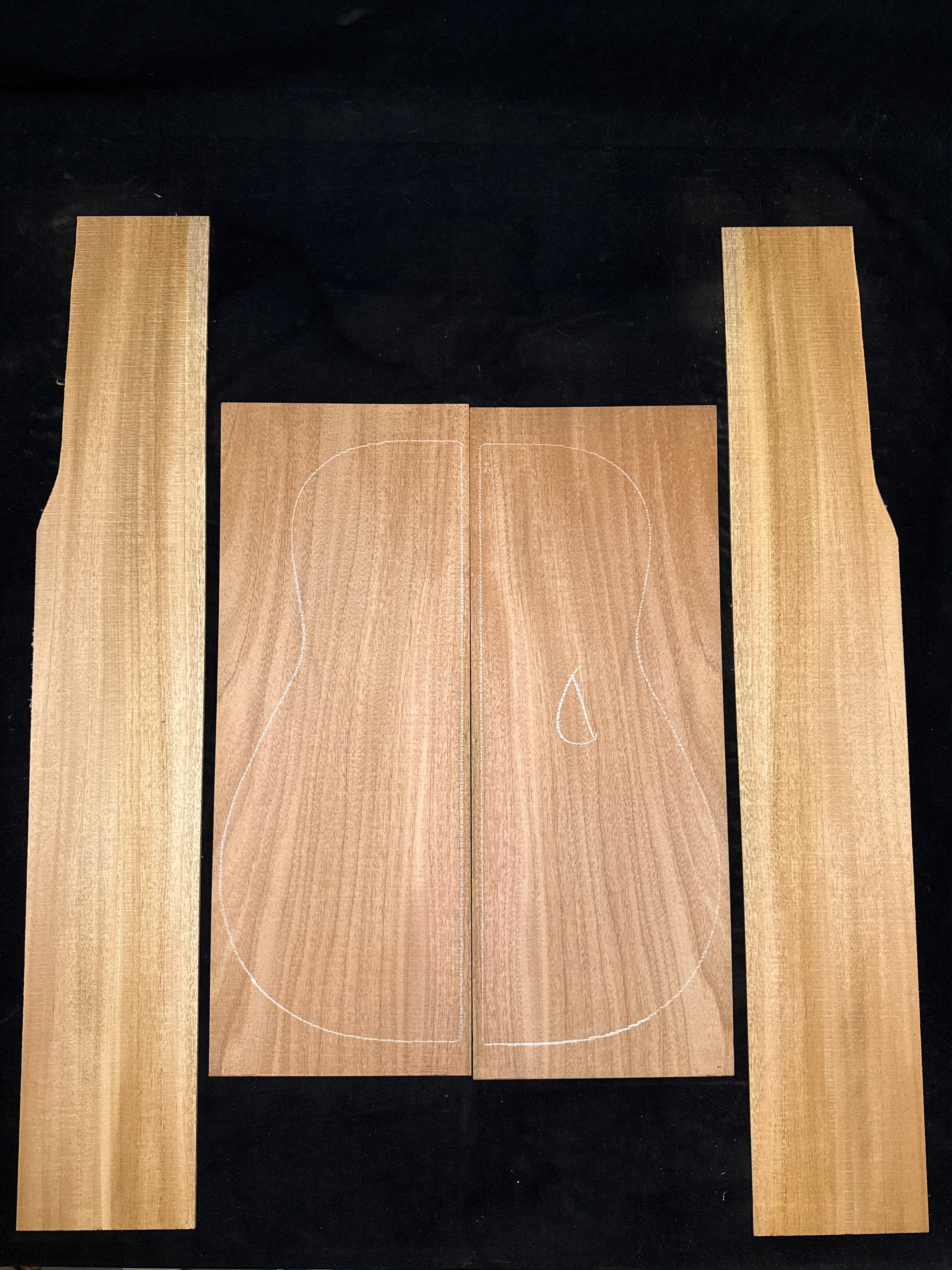Cuban Mahogany Acoustic Guitar Back & Sides Set 44