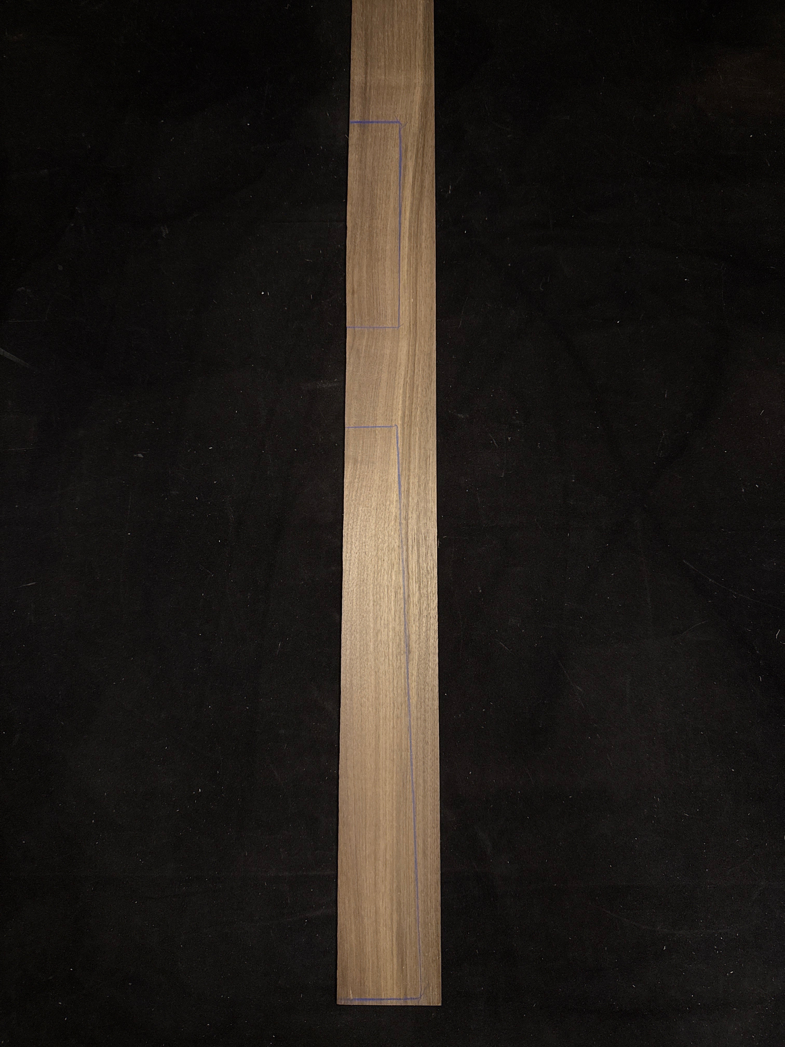 Black Walnut Guitar Fingerboard and Bridge Blank 11
