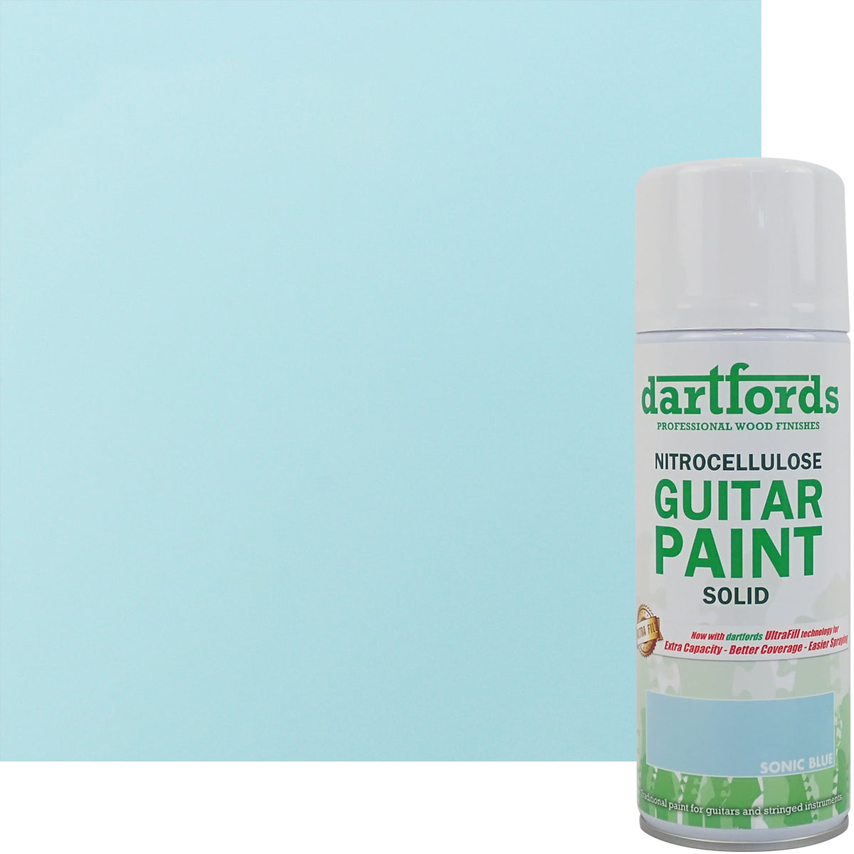 Sonic Blue Nitrocellulose Guitar Paint - 400ml Aerosol