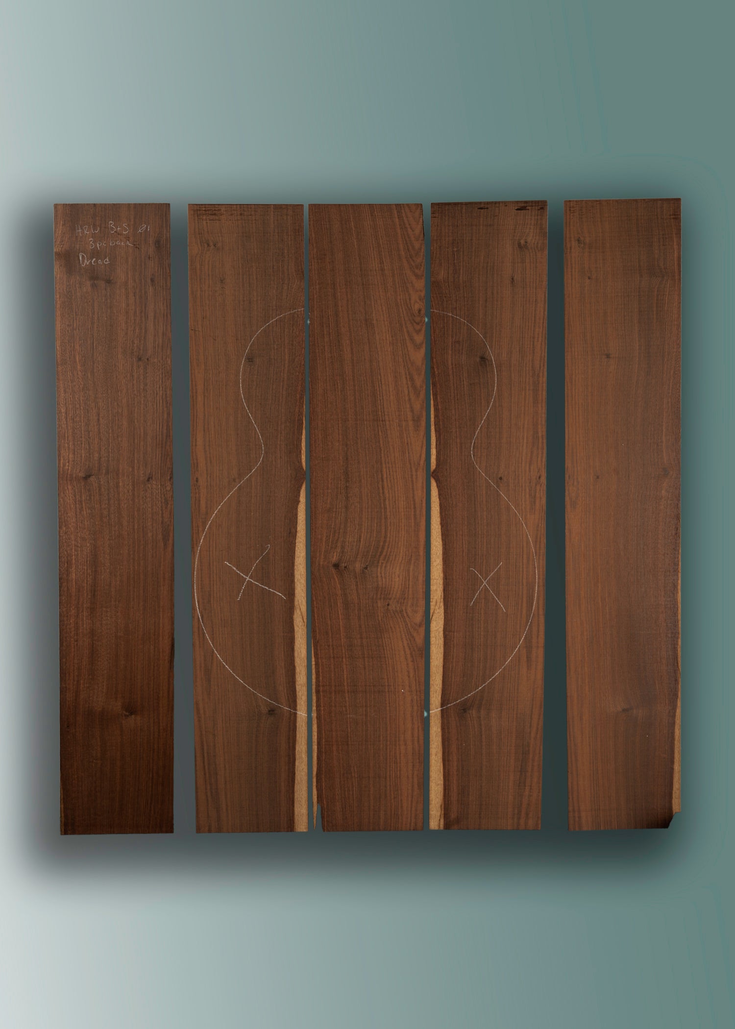 Honduran Rosewood 3-piece Acoustic Guitar Back and Sides Set 01