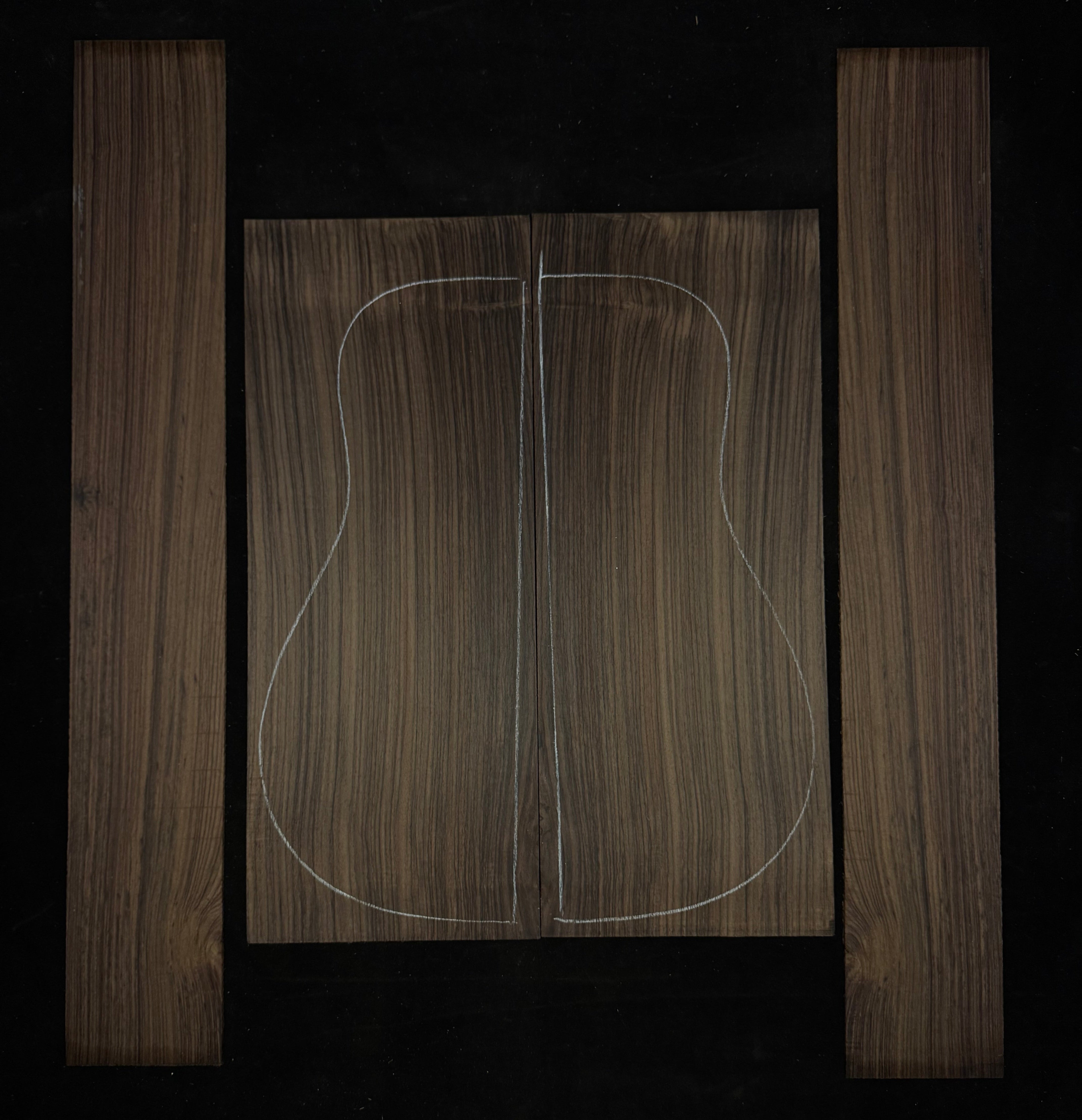 Indian Rosewood Acoustic Guitar Back and Sides Set 82