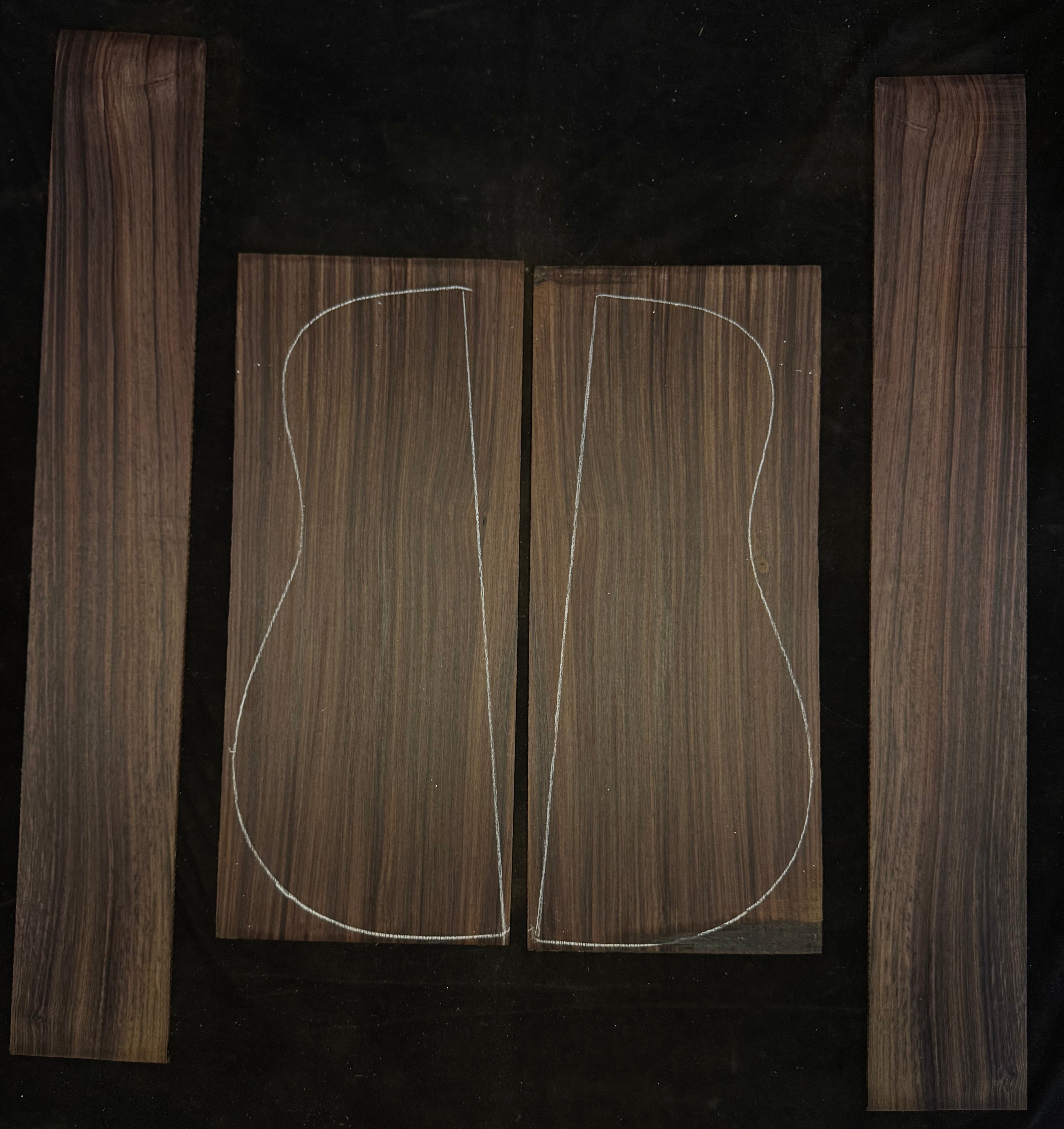 Indian Rosewood Acoustic Guitar Back and Sides Set 72