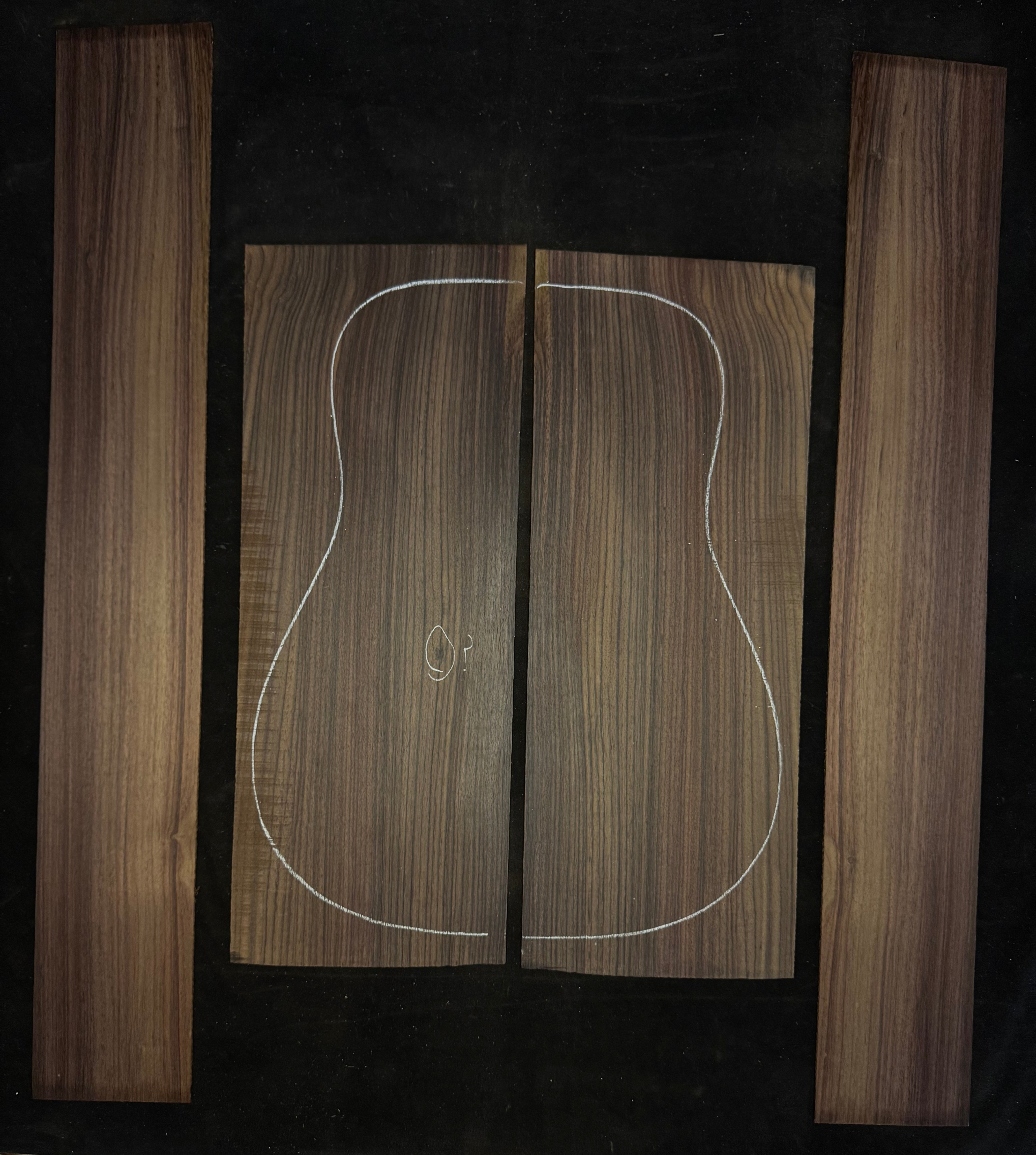 Indian Rosewood Acoustic Guitar Back and Sides Set 84