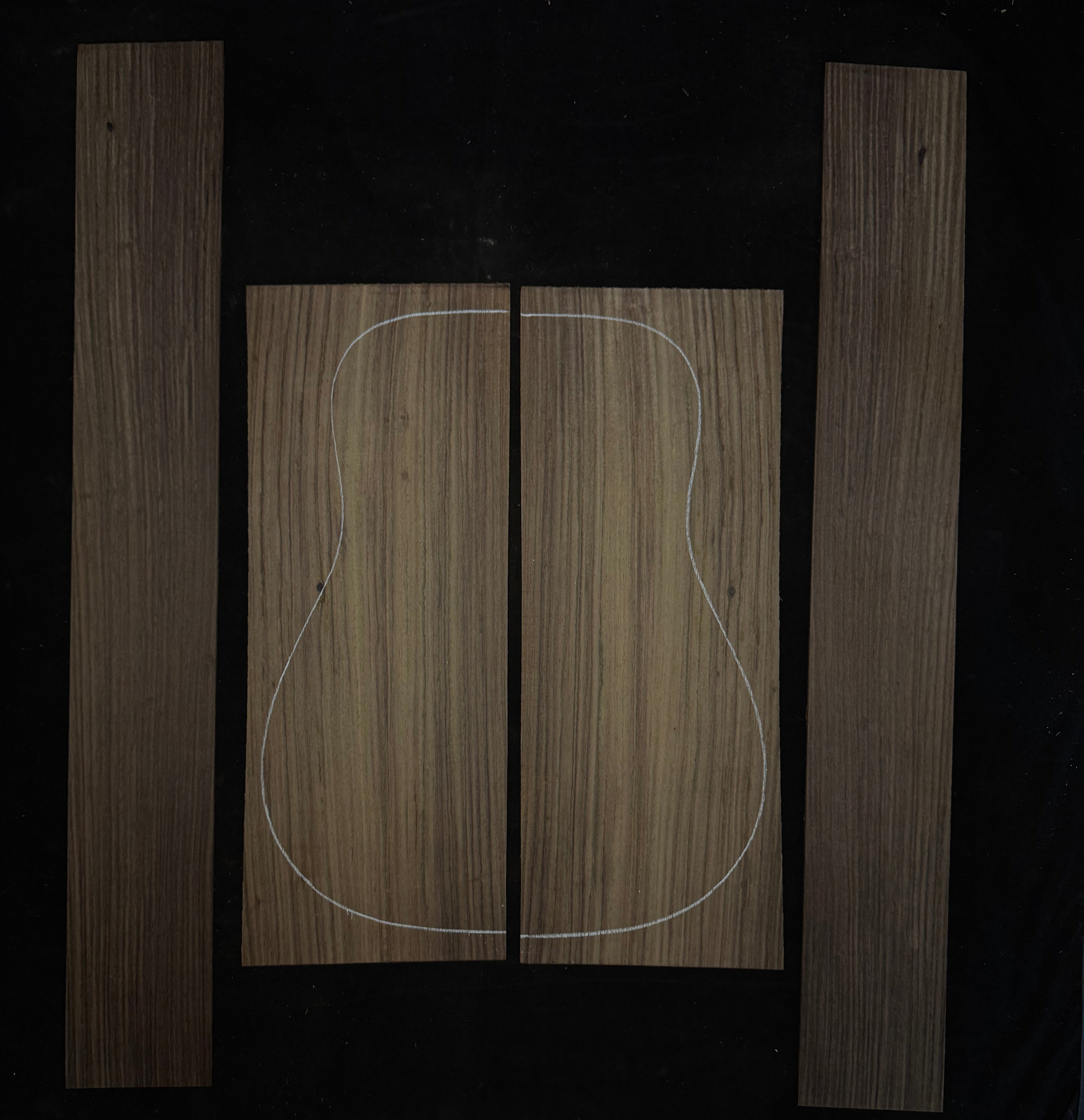 Indian Rosewood Acoustic Guitar Back and Sides Set 86