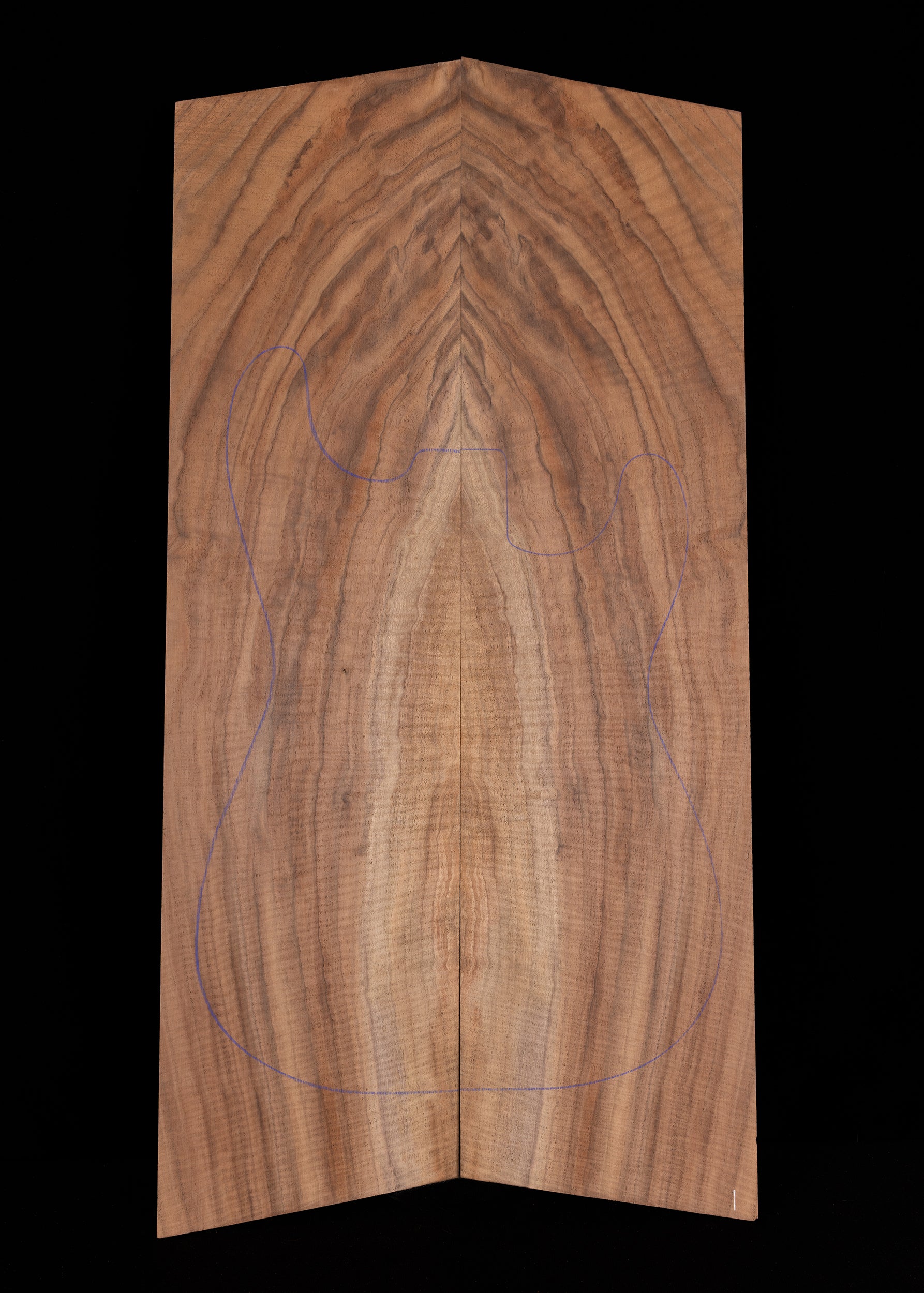 Curly Claro Walnut Electric Guitar Laminate Top 01