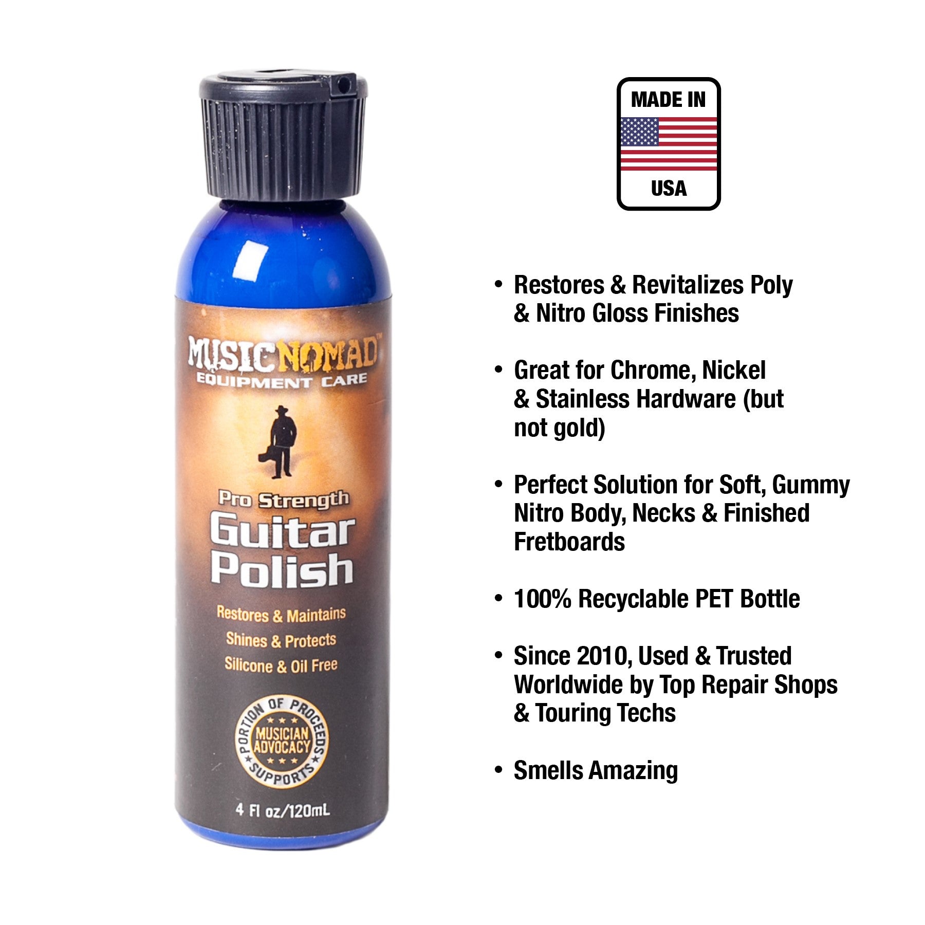 MusicNomad Premium Pro-Strength Guitar Polish, 4 oz