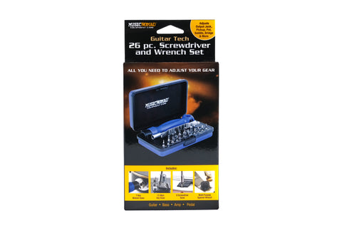 MusicNomad Premium 26 PC. Guitar Tech Screwdriver & Wrench Set