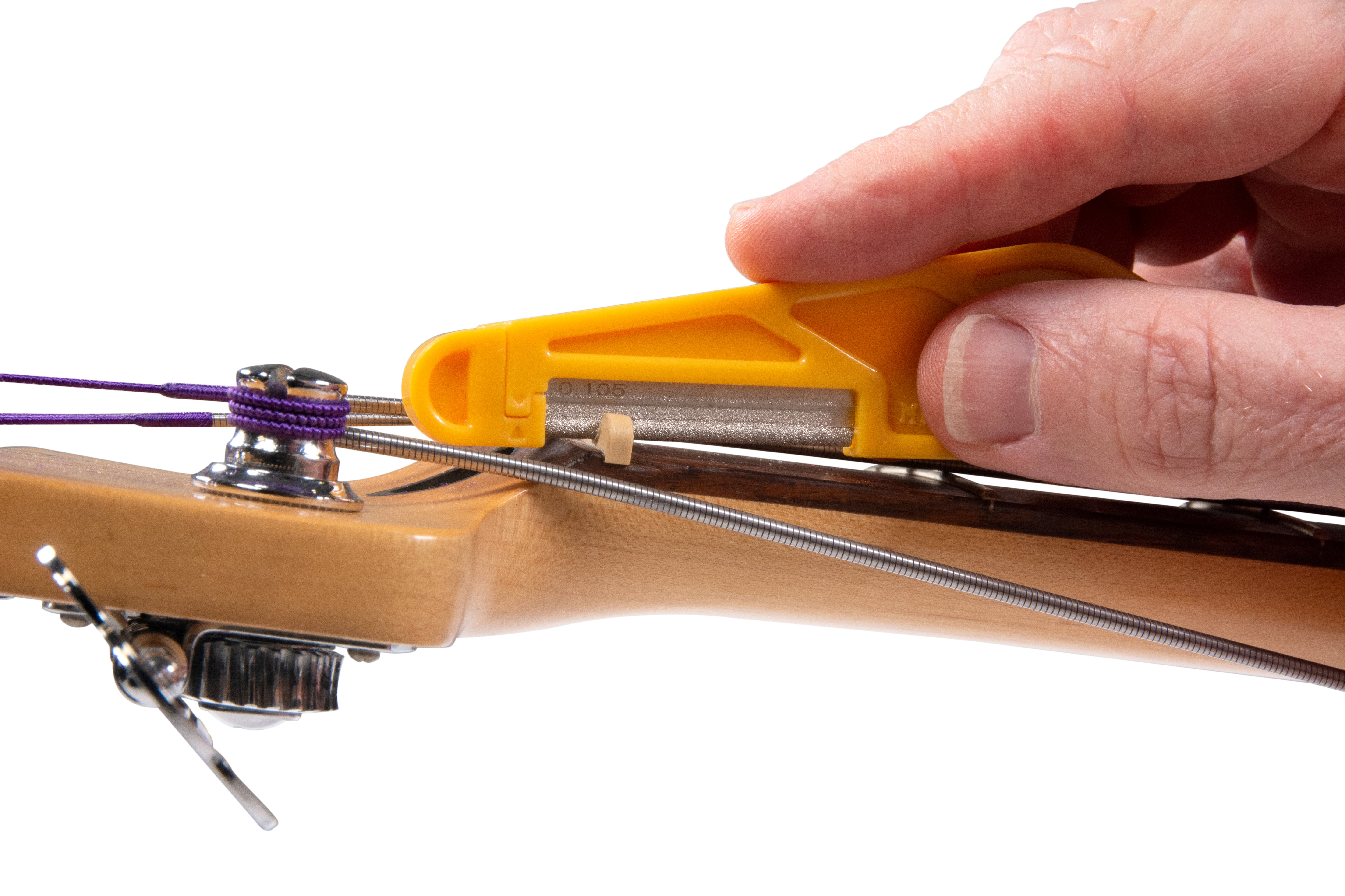 MusicNomad 5 pc. Diamond Coated Bass Nut Slotting File Set, with Storage Case